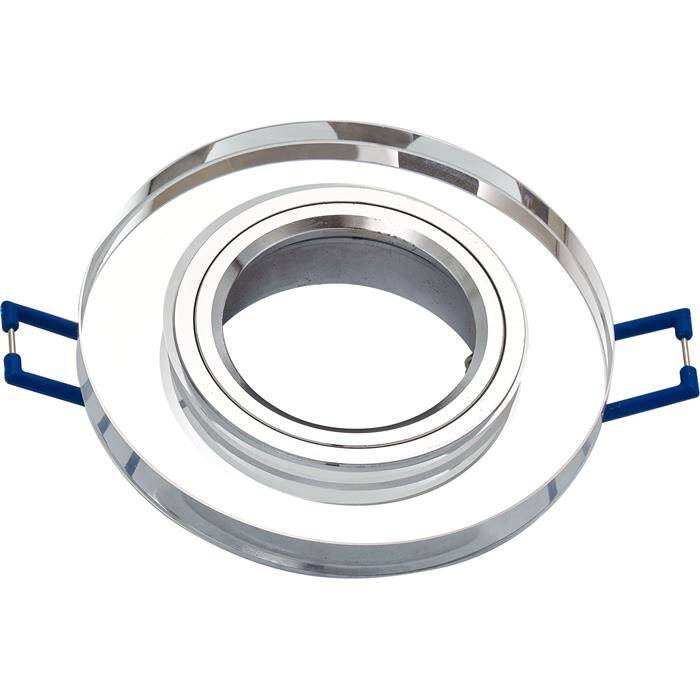 LED Installation frame Round 90x25mm White Glass 8mm Spot GU10 MR16 LED Installation frame Round 90x25mm White Glass 8mm Spot GU10 MR16