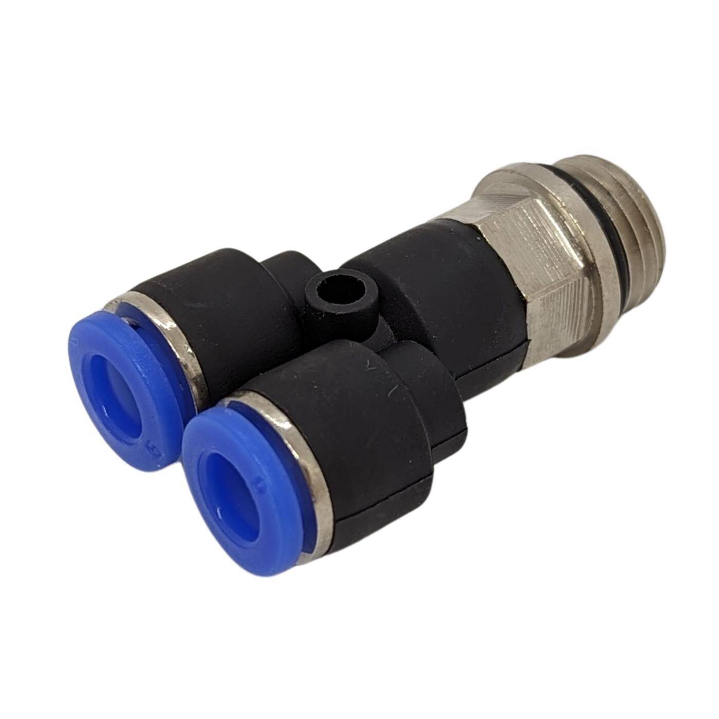 PU hose Y-connector fitting with external thread 6mm*1/4inch Y-piece Push-in Pneumatic plug connector Y-distributor Compressed air