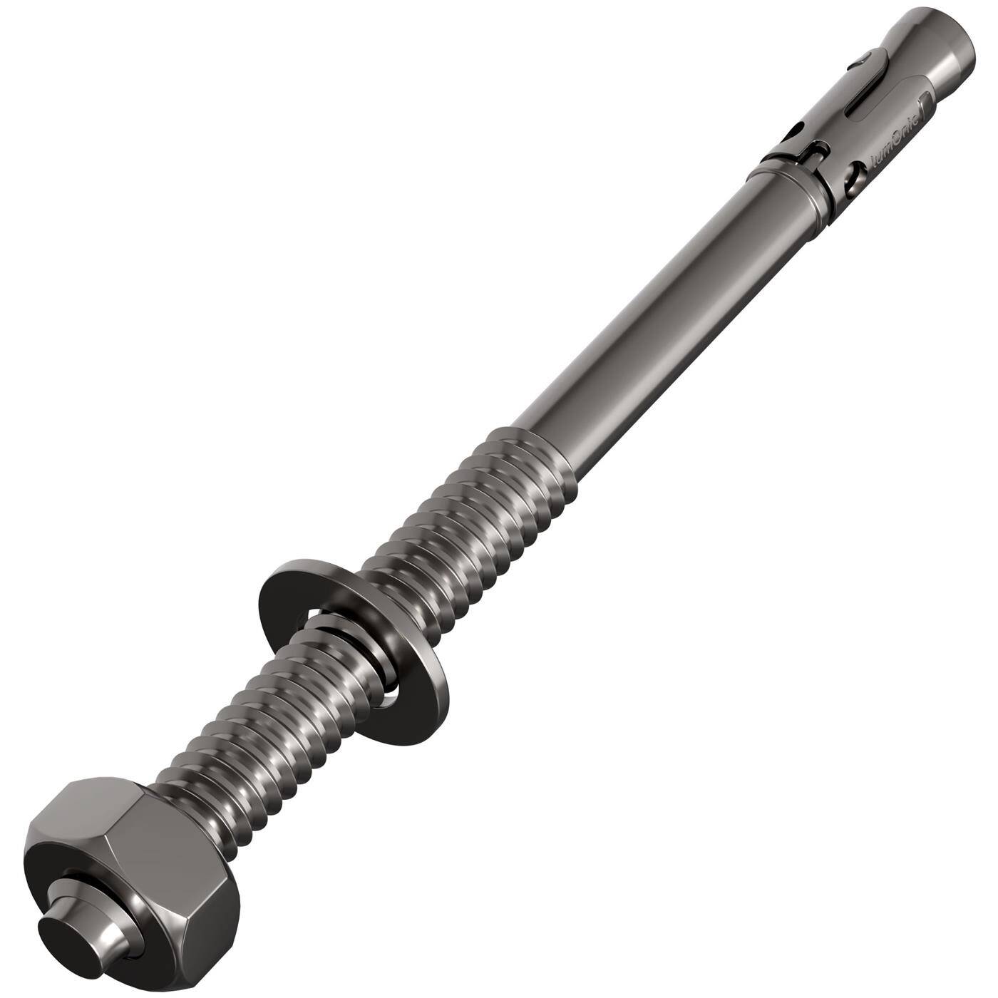 Lumonic Schwerlastdübel M16 x 215mm | hochwertige Edelstahl V2A Keilanker | Durchsteckmontage,  | Betonanker, Schwerlastanker | für Überdachungen, Geländer, Regale, Trennwände