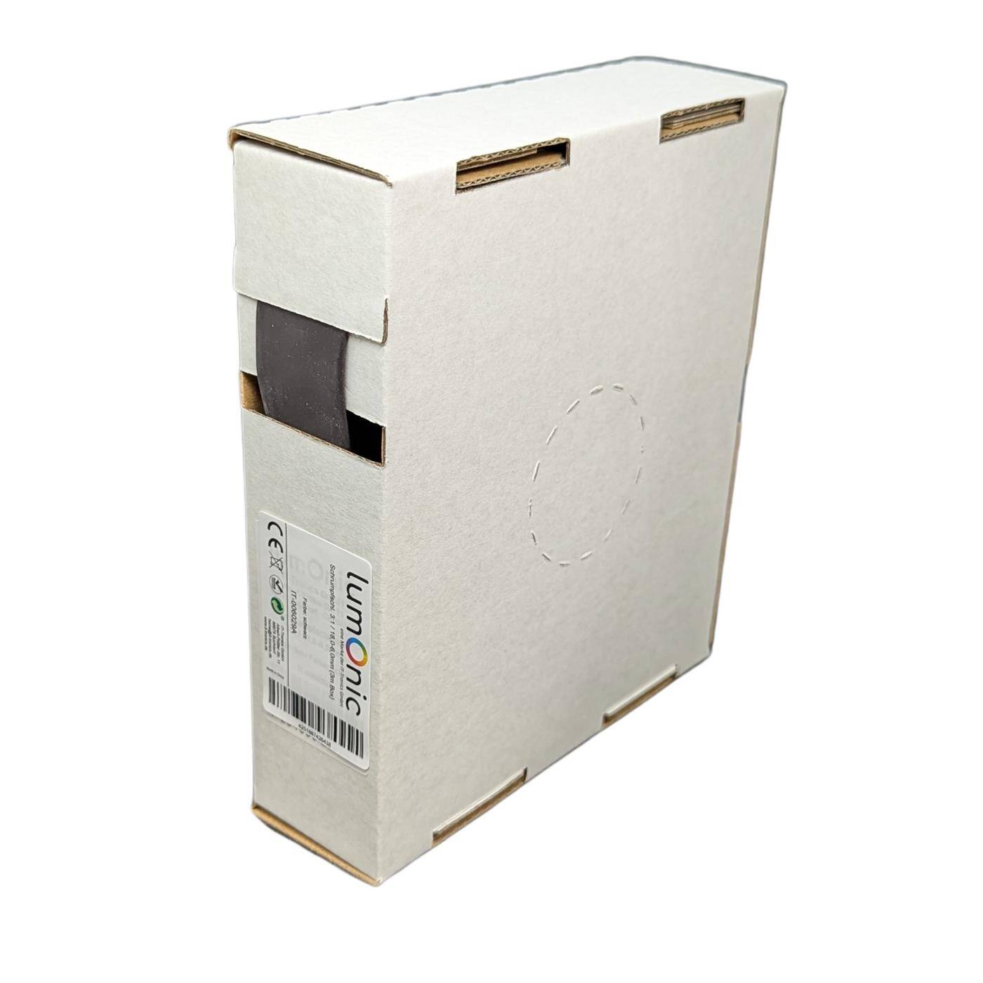 3m Schrumpfschlauch Box 3:1 18 -> 6mm Schwarz Flexibel