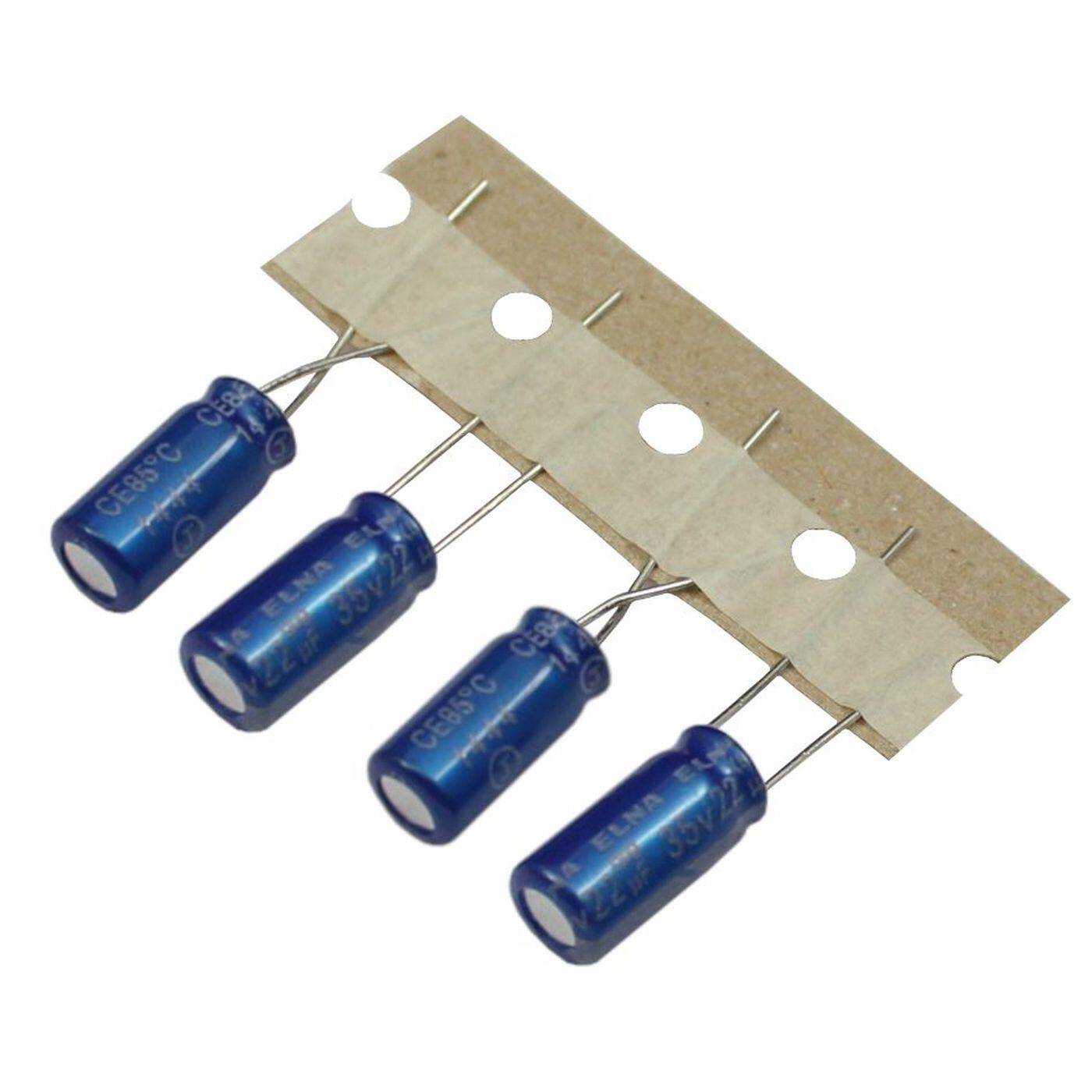 Elko Capacitor Radial 22µF 35V | Electrolytic capacitor up to a temperature of 85°C | 5x11mm | 22uF RE3-35V220ME3#B-TD7 Elna