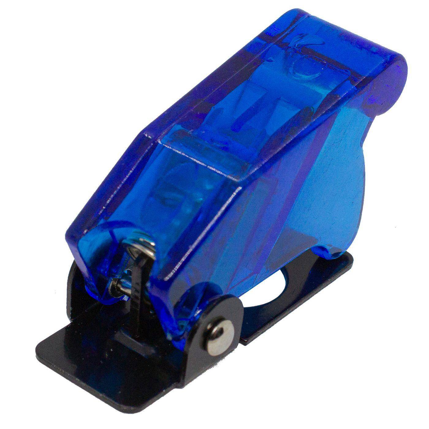Lumonic Flip-Cover in transparentem blau für Kippschalter mit Durchmesser Ø12mm I Kunststoff Schutz Abdeckung für Kippschalter I Für's Auto und Zuhause