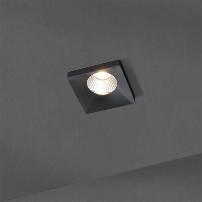 LED Recessed ceiling lamp Square Squary 9W 350lm Warm White 3000K 70x70mm 36°