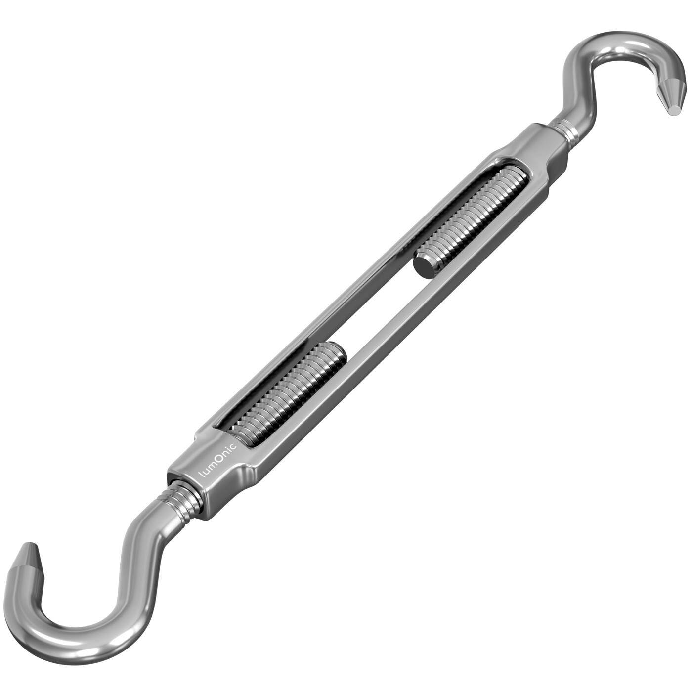 Seilspanner Haken-Haken Edelstahl V4A 316 M12 Spannschloss Wantenklemme Seilspanner Haken-Haken Edelstahl V4A 316 M12 Spannschloss Wantenklemme