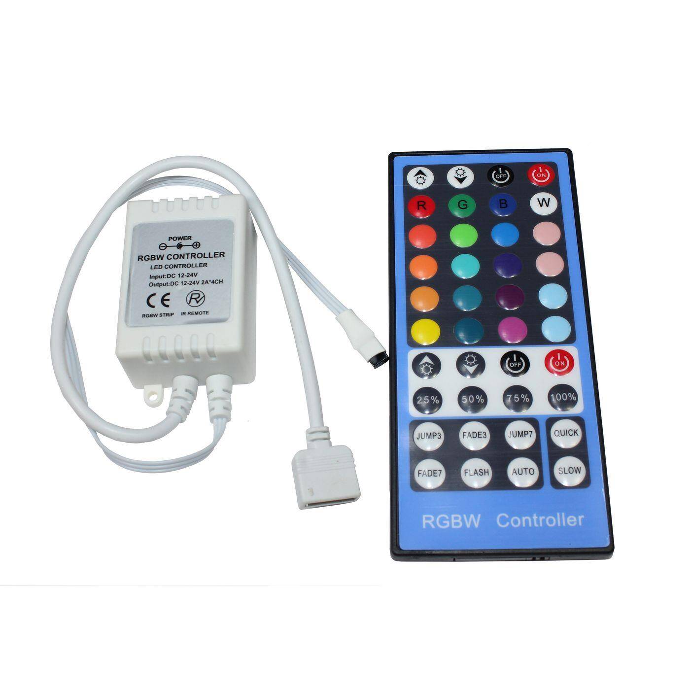 RGBW LED 40Key Controller 12...24V 192W RGB+W; 5-Pin