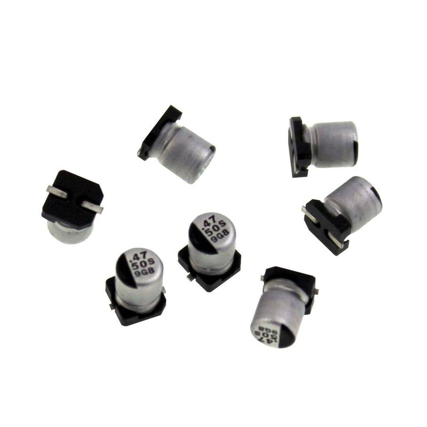 SMD Elko Kondensator 0,47µF 50V | Elektrolytkondensator bis zu einer Temperatur von 85°C | 4x5,4mm | 0,47uF ECEV1HAR47SR Panasonic