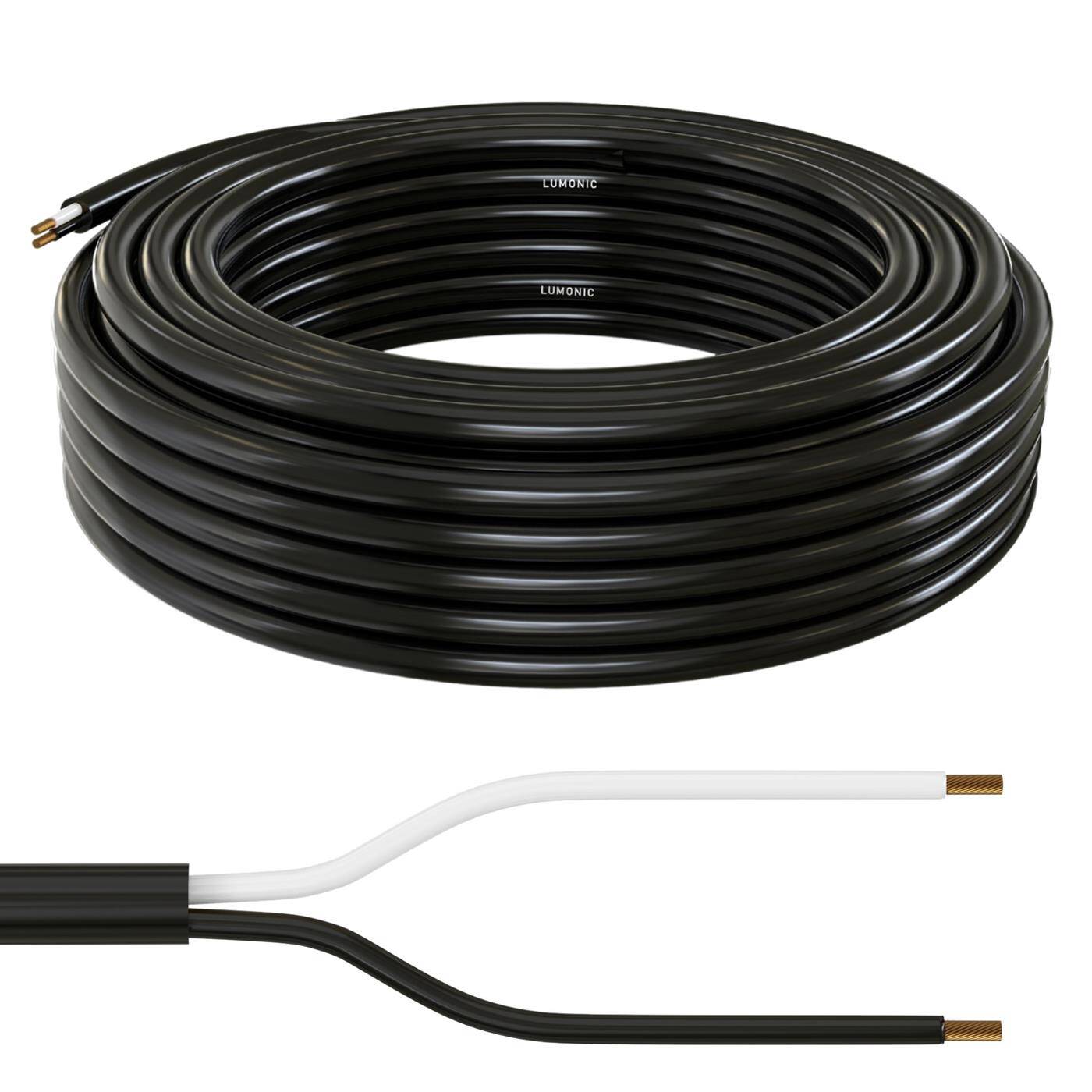 Lumonic 1m FLRYY Vehicle cable 2x1mm² black | 2-wire | Trailer cable | Multi-core automotive cable | Oil and fuel-resistant, flame-retardant | Low voltage