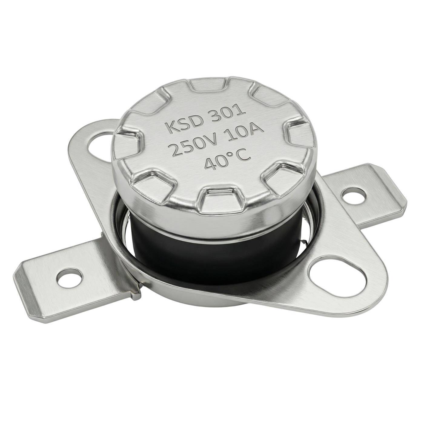 Thermoschalter 40°C Öffner 250V 10A Temperaturschalter Thermostat KSD301 Bimetall Thermoschutz