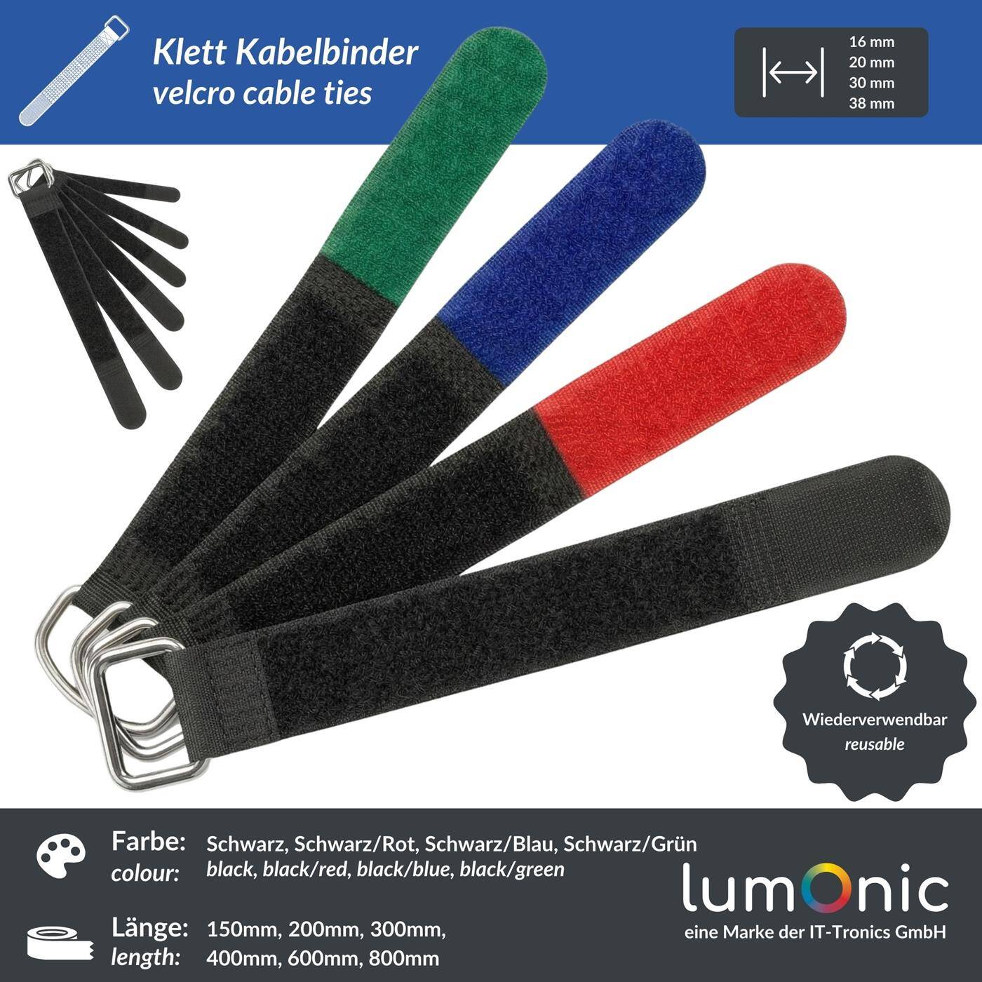 Hook + Loop fastener Cable tie  Hook + Loop Cable Fastener Binder