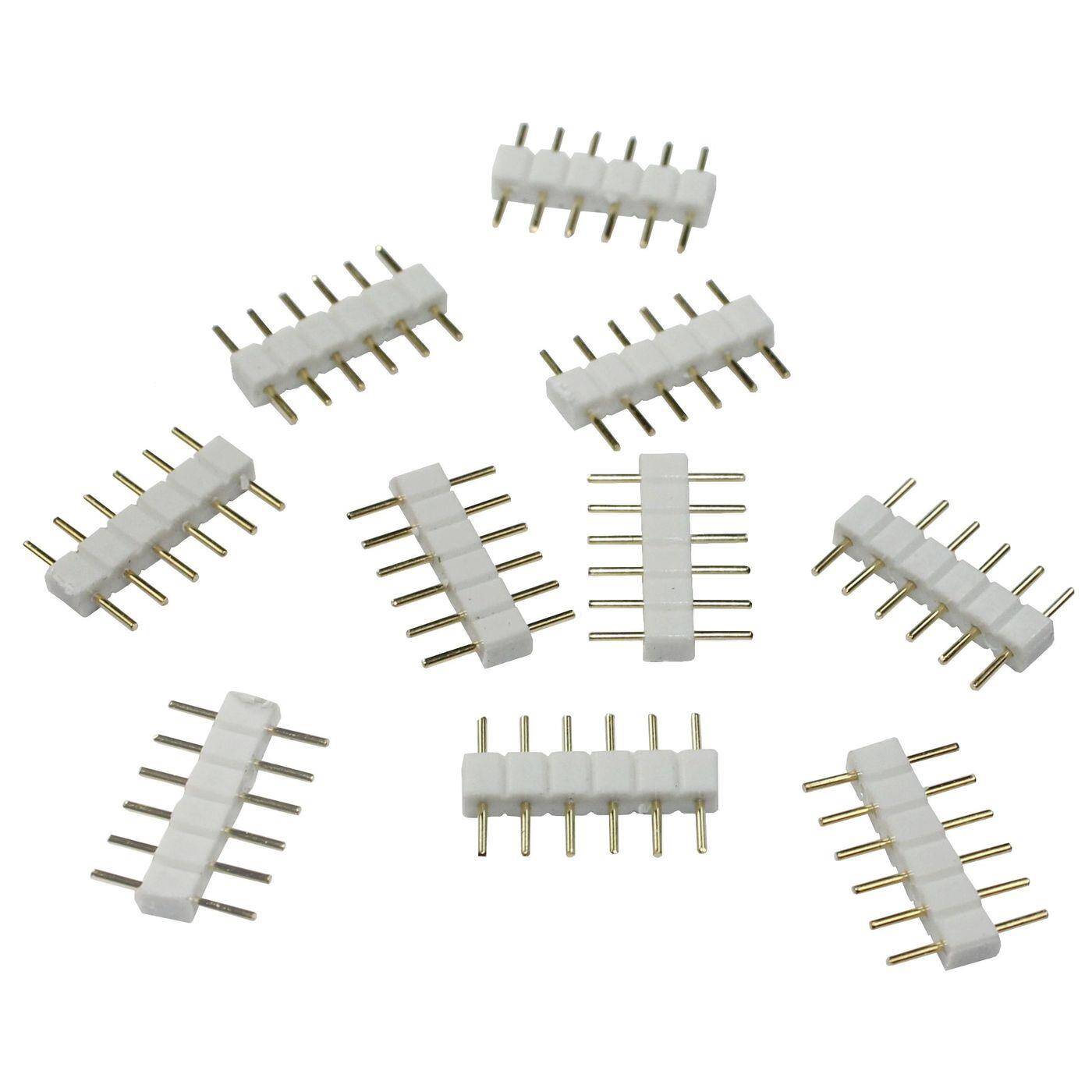 10x RGBW CCT LED Jumper 6 Pin Connector 15x3mm Adapter Coupling 10x RGBW CCT LED Jumper 6 Pin Connector 15x3mm Adapter Coupling