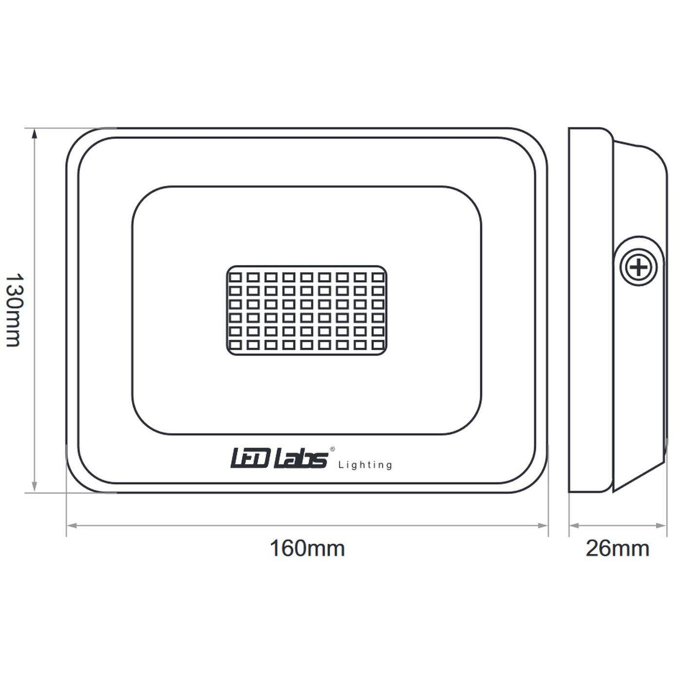 LED Flutlicht Strahler 30W 2550lm Neutral Weiß 4000K 160x130x26mm Schwarz -35...+55°C IP65 110° CRI 80+ LED Flutlicht Strahler 30W 2550lm Neutral Weiß 4000K 160x130x26mm Schwarz -35...+55°C IP65 110° CRI 80+
