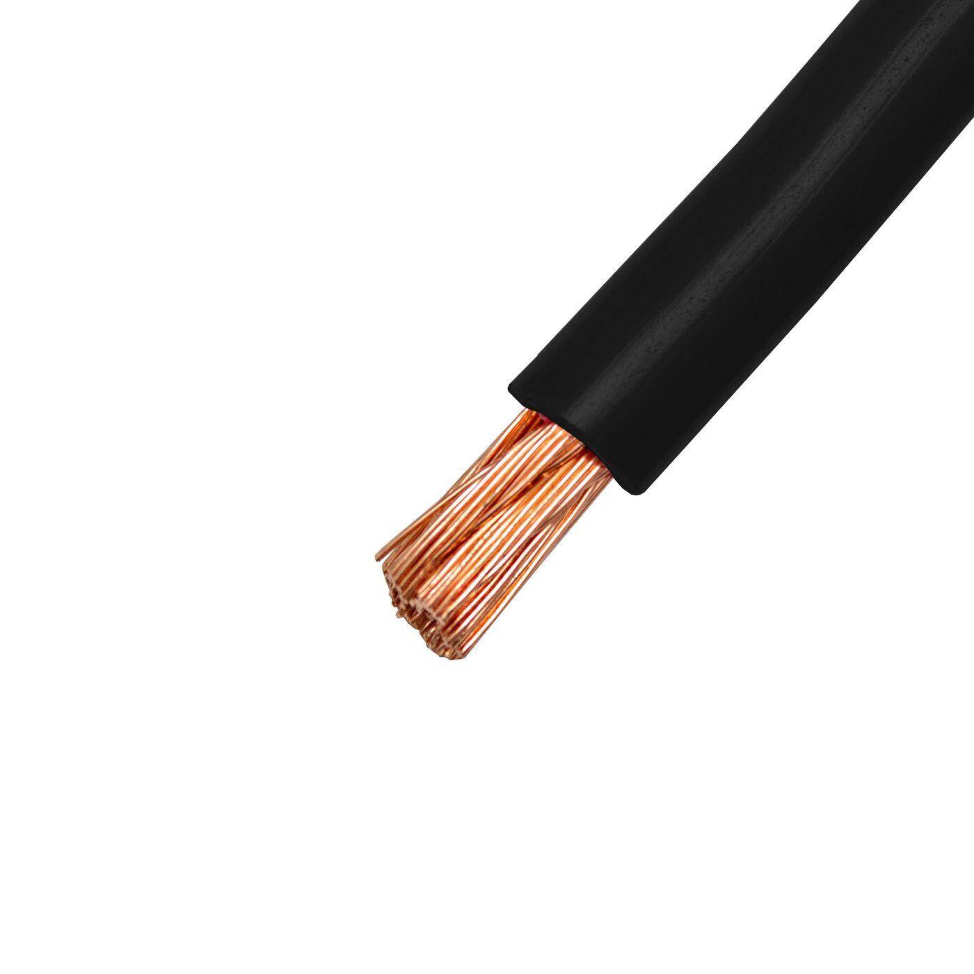 1m FLY Fahrzeugleitung Schwarz 16mm² rund Kabel Litze KFZ Stromkabel