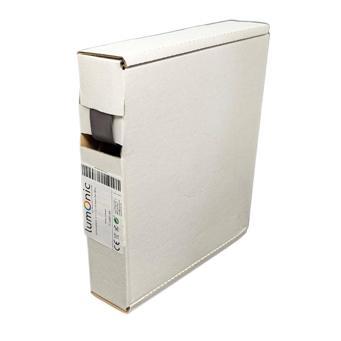 6m Schrumpfschlauch Box 2:1 12,7 -> 6,4mm Schwarz