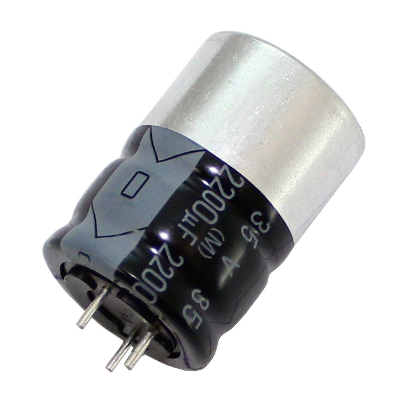 3-Pin Elko Kondensator 2200µF 35V | Elektrolytkondensator bis zu einer Temperatur von 125°C | 18x25mm | 2200uF RPH-35V222K6EGY4-F52 Elna
