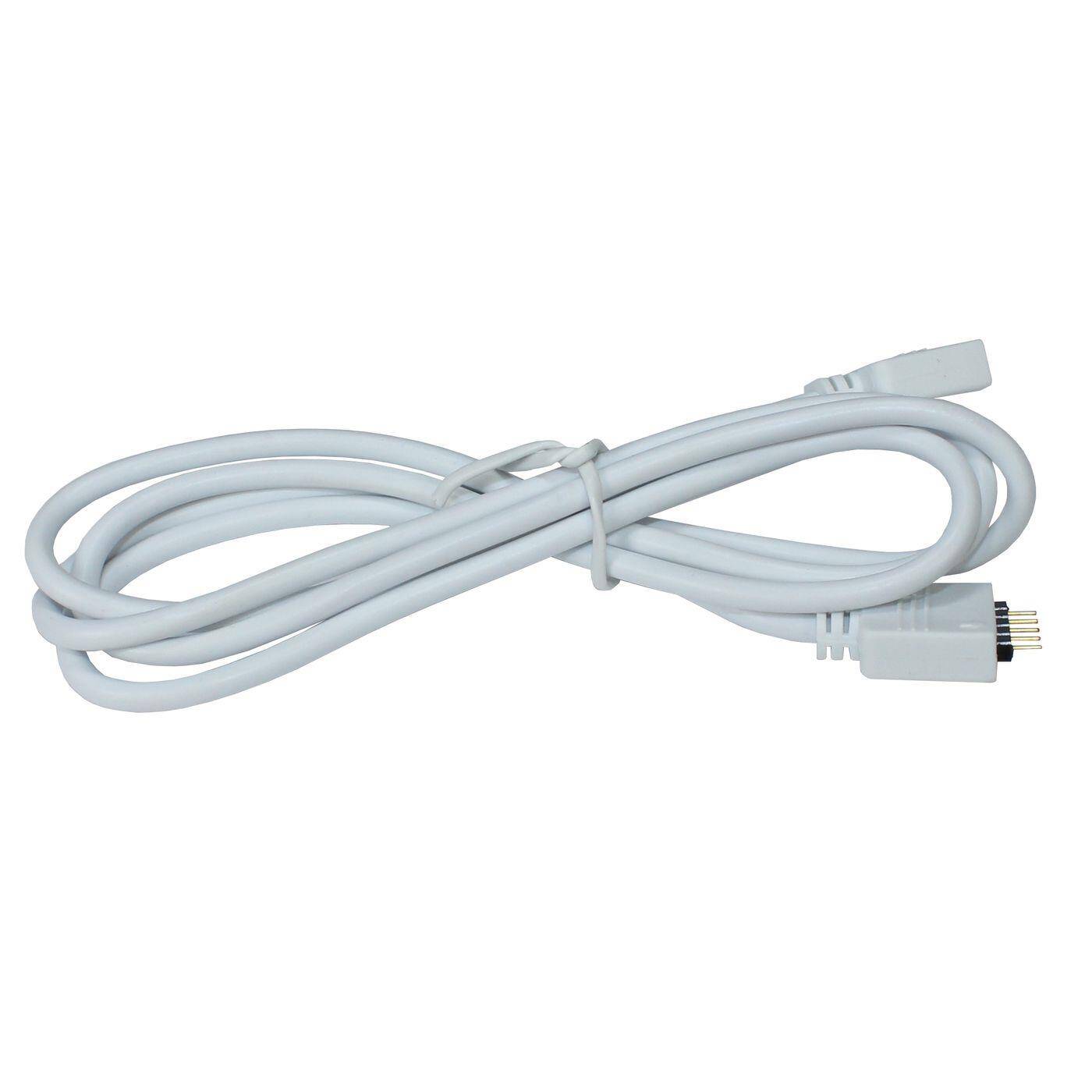 Lumonic 1m RGBW LED Verlängerungskabel weiss Steckverbinder 5 Pin Buchse & Stecker - RGB-Kabel Abmessungen 16x6mm - Für Stromversorgung oder Verlängerung