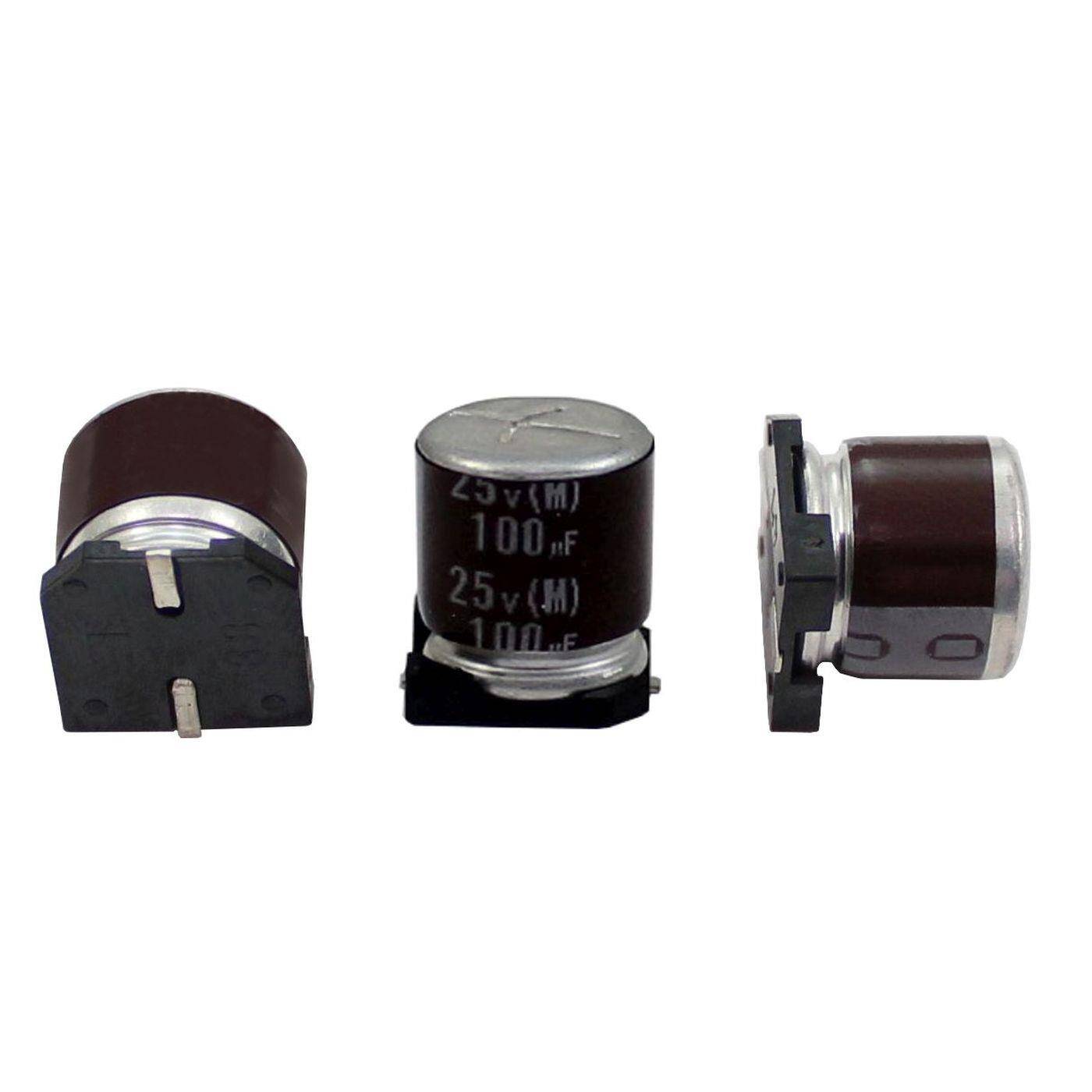 SMD Elko Kondensator 100µF 25V | Elektrolytkondensator bis zu einer Temperatur von 105°C | 8x10mm | 100uF RVJ-25V101MG10U-R Elna
