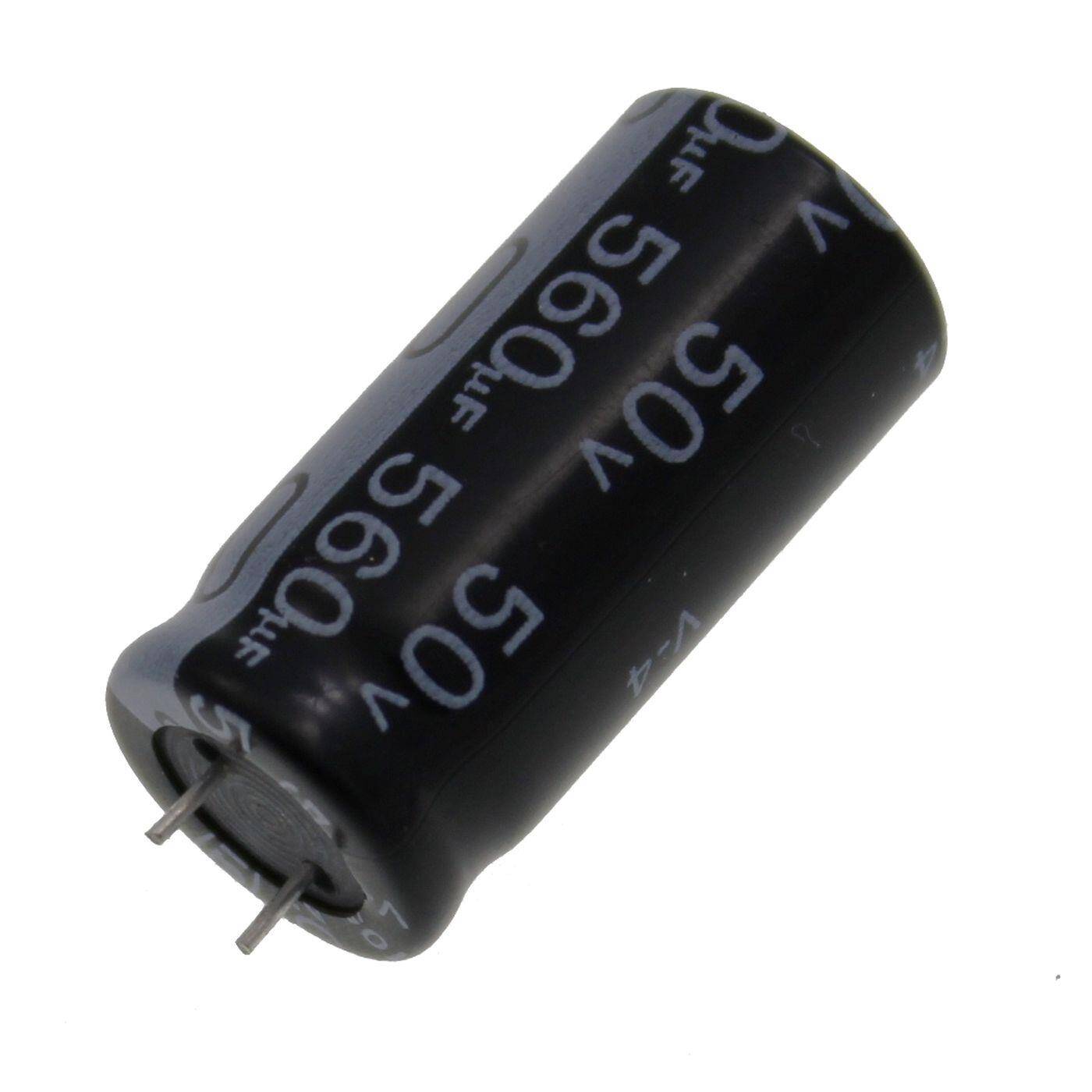 Elko Kondensator Radial 560µF 50V | Elektrolytkondensator bis zu einer Temperatur von 105°C | 12,5x25mm | 560uF ECR1HQL561MCF501225 Jianghai