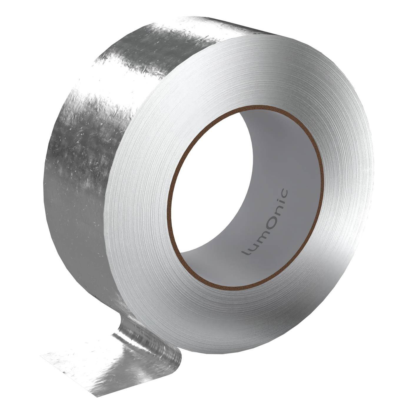 50m Aluminium Adhesive tape 50mm reinforced Silver made of pure aluminium foil Aluminium tape
