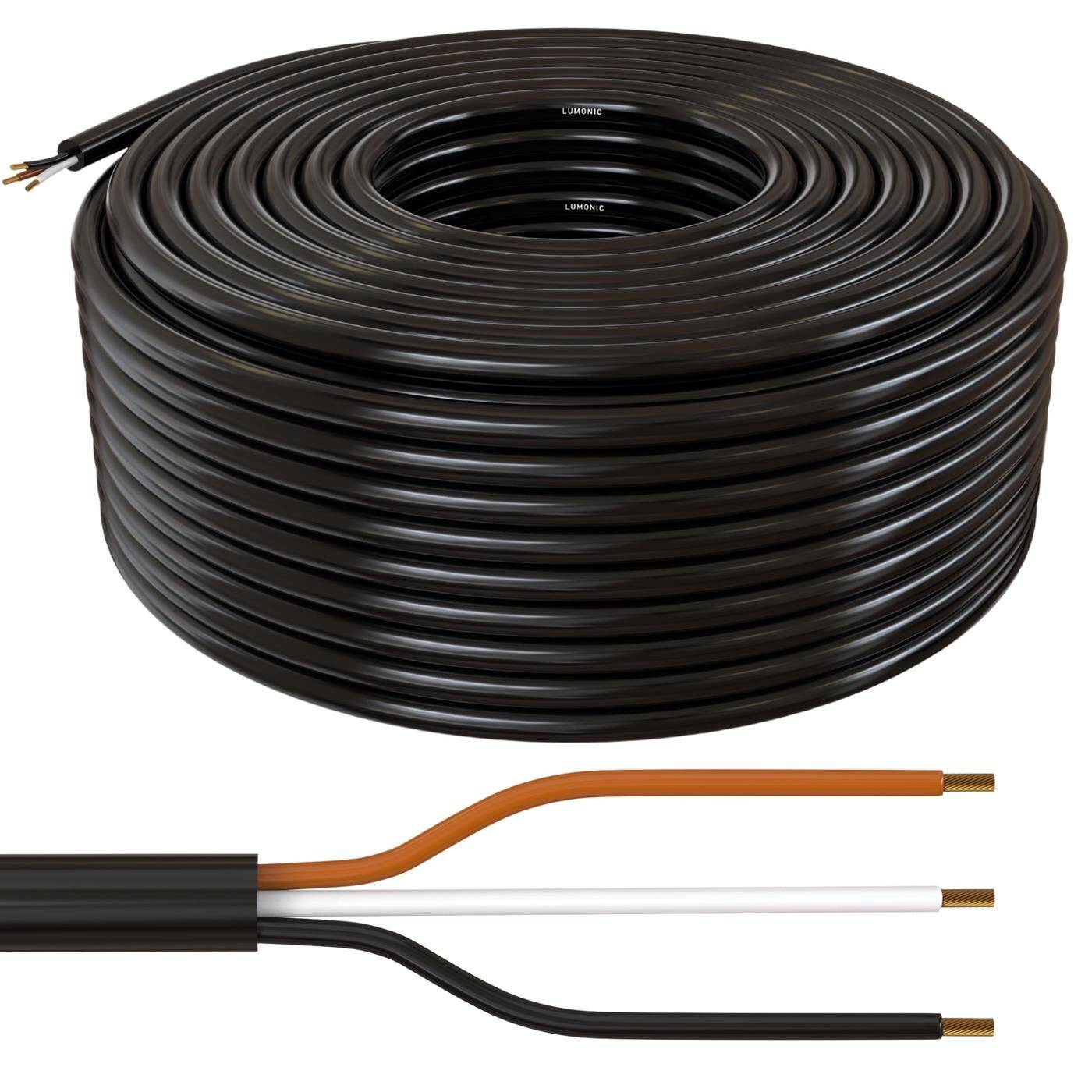 Lumonic 1m FLRYY Vehicle cable 3x1,5mm² black | 3-wire | Trailer cable | Multi-core automotive cable | Oil and fuel-resistant, flame-retardant | Low voltage