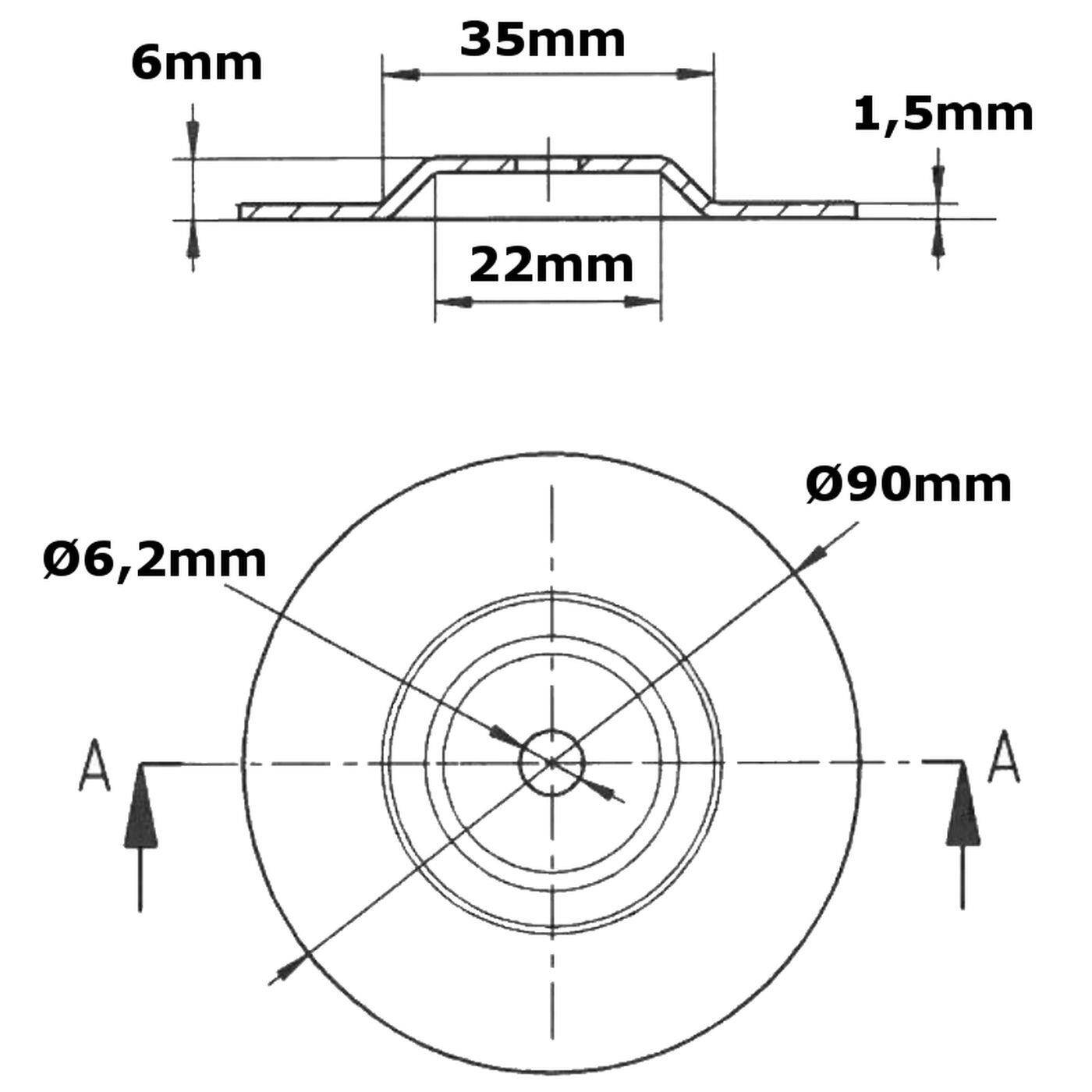 Toroidal transformer Mounting set 90mm Mounting accessories Mounting