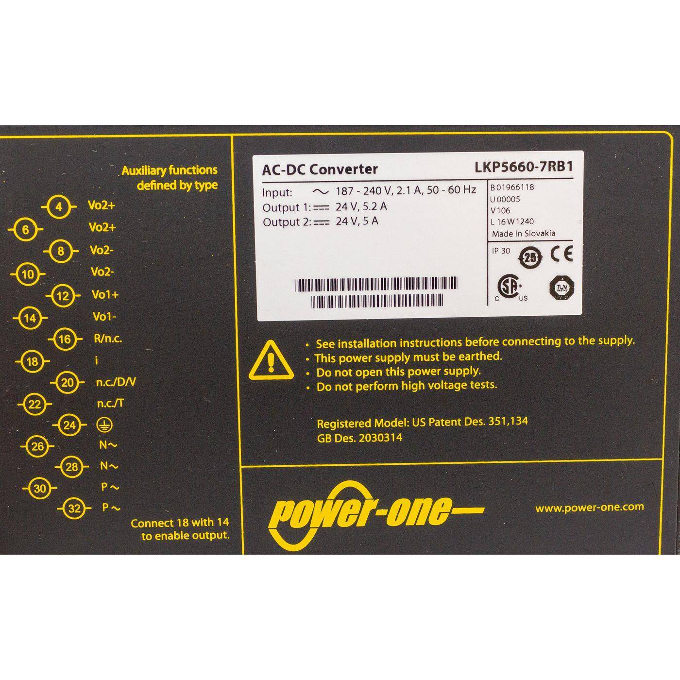 Power-One LKP5660-7RB1 250W 24V 10,2A Industrial power supply