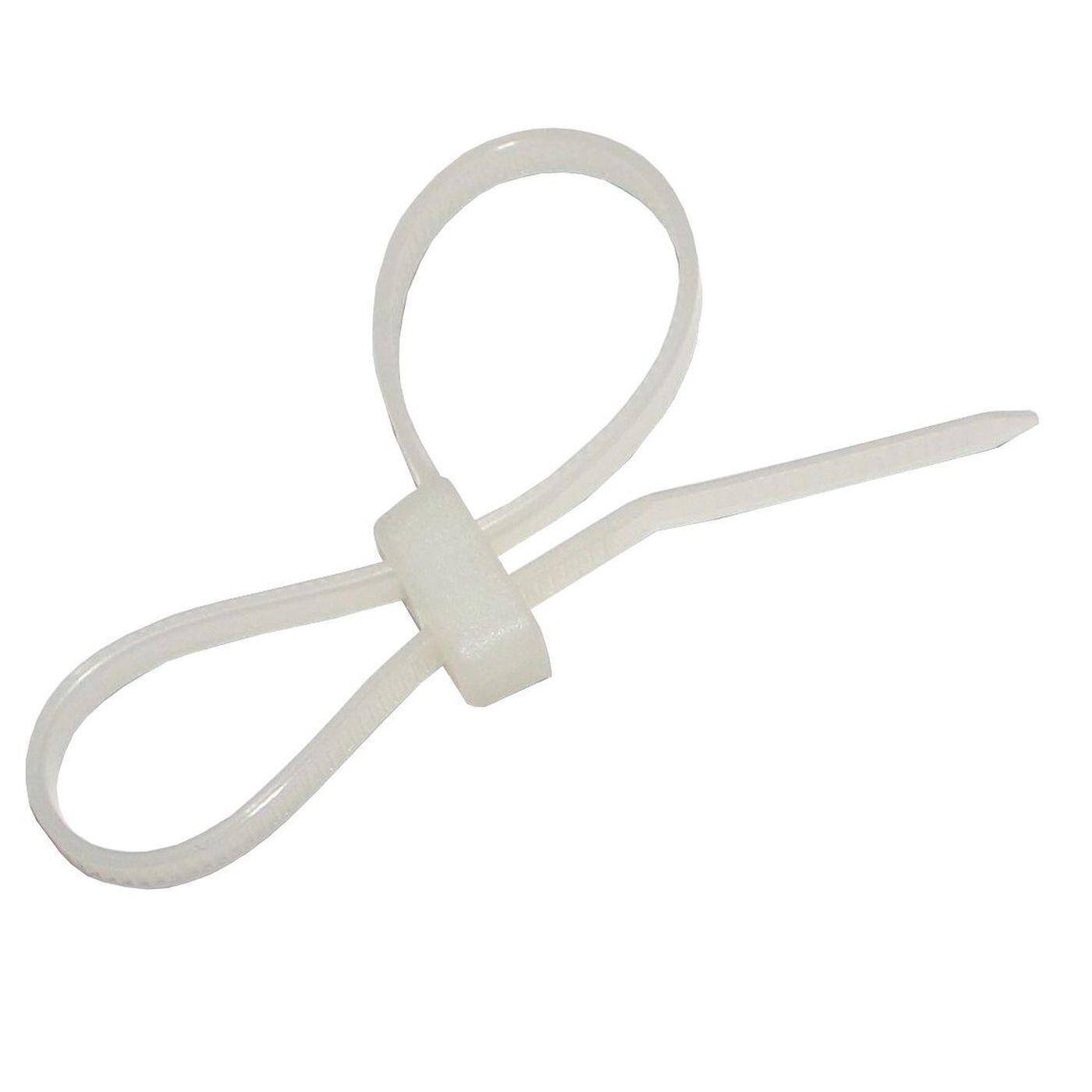 100x Cable tie Double head 300 x 4,8mm White Natural 22kg PA6.6 Polyamide Industrial quality 100x Cable tie Double head 300 x 4,8mm White Natural 22kg PA6.6 Polyamide Industrial quality