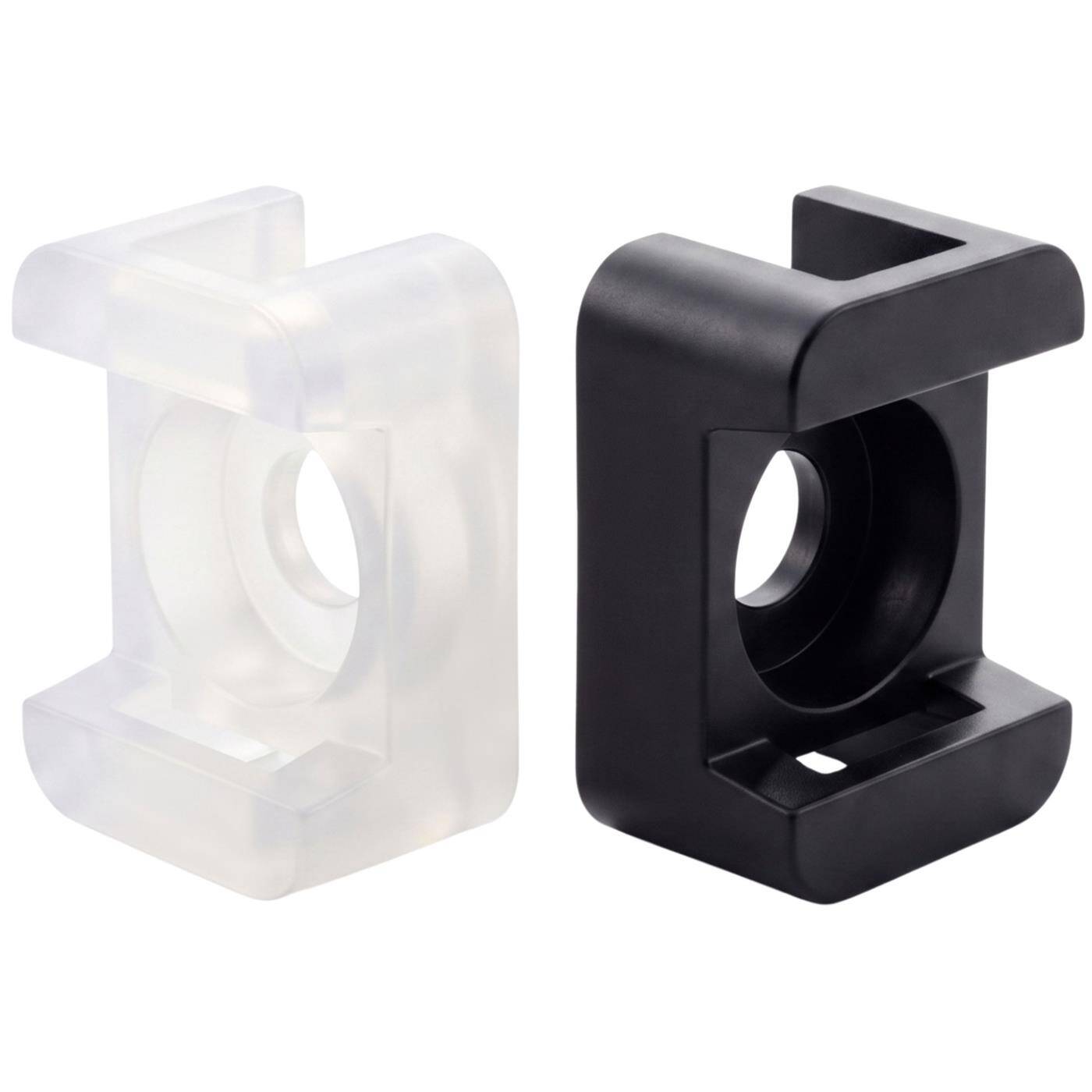 Lumonic 100 Stück Schraubsockel für Kabelbinder 15x10mm | Weiß | -40°C…+85°C | PA6.6 Polyamid | widerstandsfähig | Kabelhalter schraubbar für Elektroinstallation