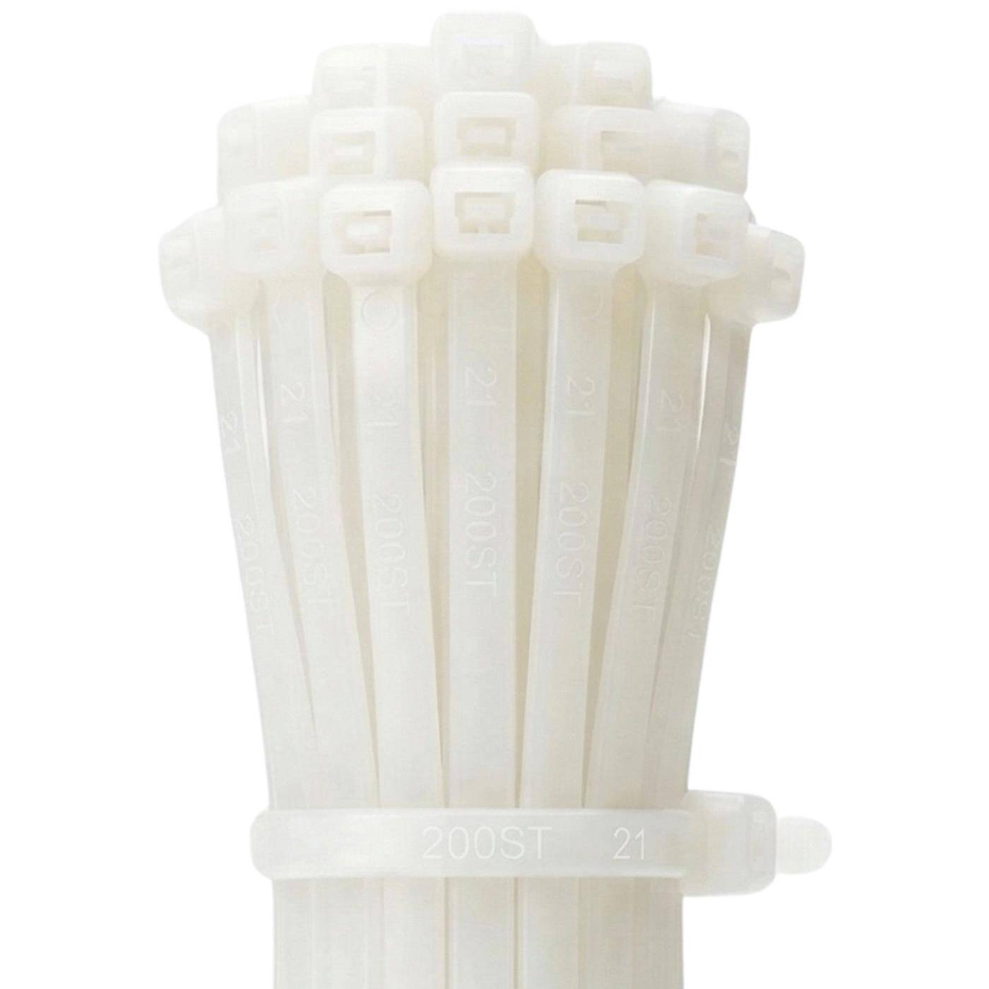 Lumonic 100x Kabelbinder 430 x 4,8mm I Weisse Kabelbinder in Industriequalität I Kabelbinder UV beständig, Kabelbinder wetterfest, Kabelbinder weiss