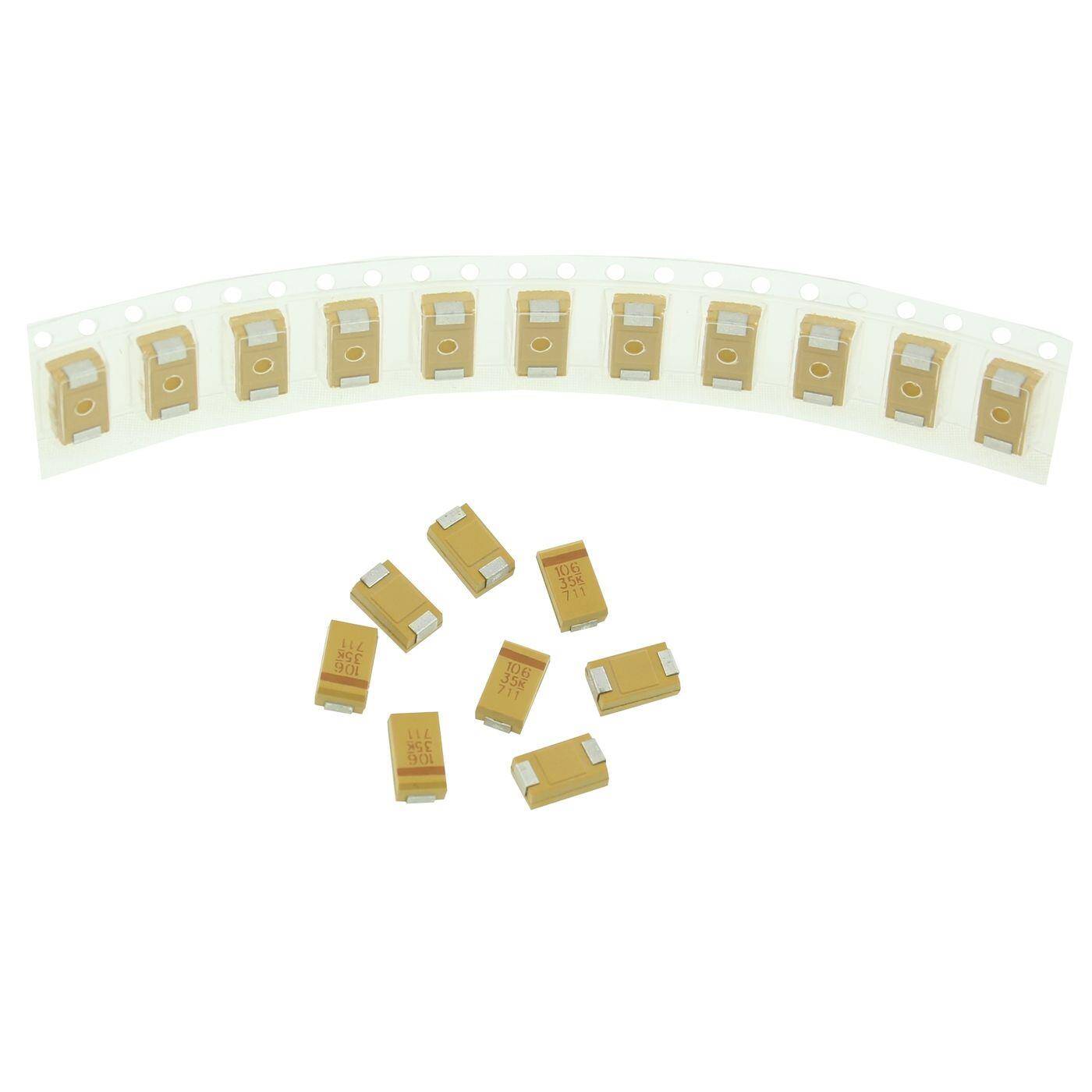 Tantal Kondensator SMD D 10µF 35V 125°C 7,3x4,3mm Kemet T491D106K035AT 10uF