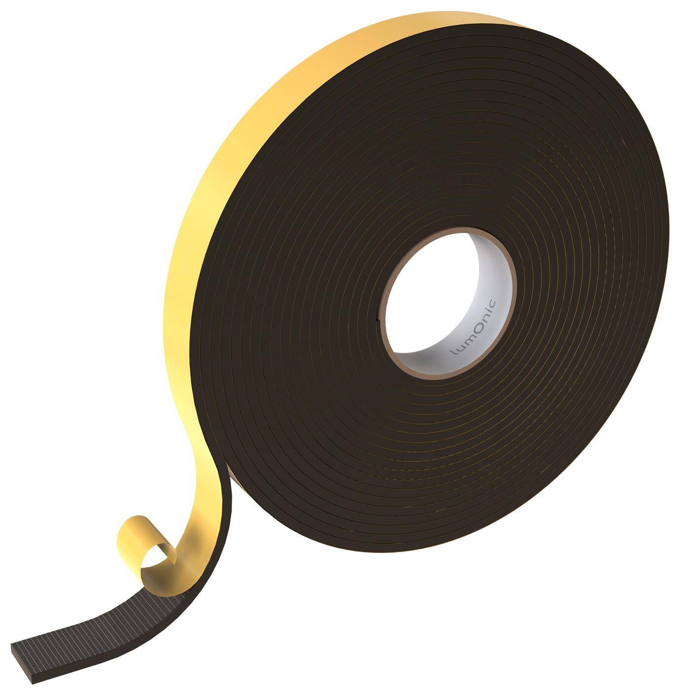 Lumonic 10m EPDM sealing tape Self-adhesive 30mm x 5mm | Foam rubber sealing tape for windows + doors | Window seal, door seal, rubber seal for cold protection
