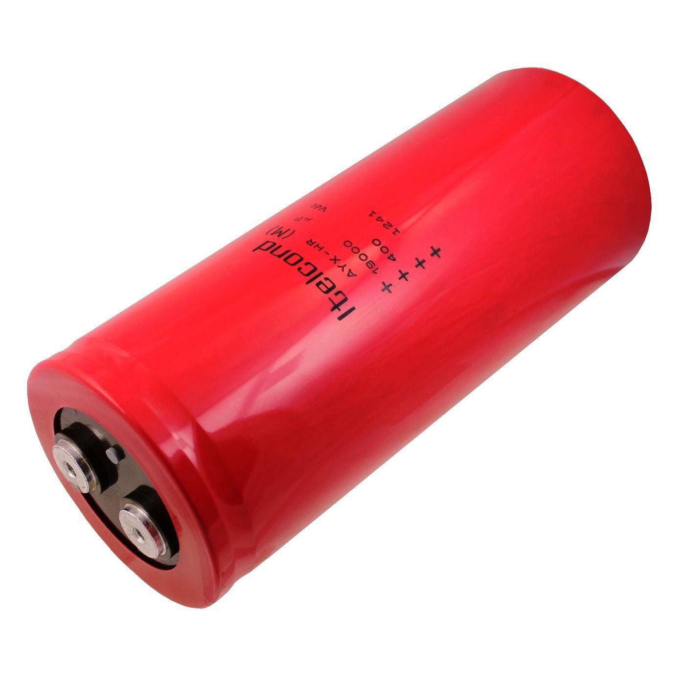 Screw Elko Capacitor 19000µF 400V | Electrolytic capacitor up to a temperature of 85°C | 90x220mm | 19000uF AYX-HR193M400EJ1 Itelcond
