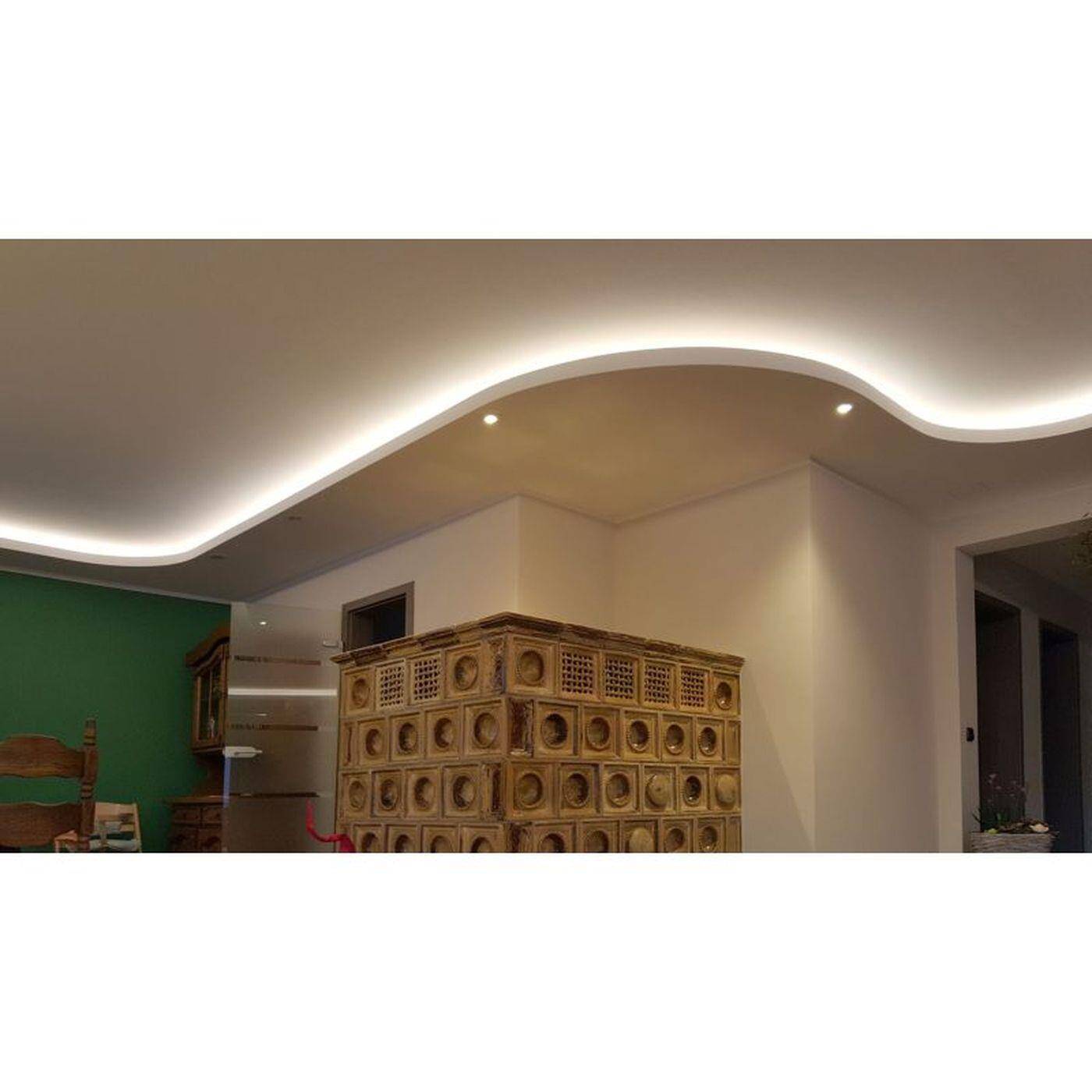 2m LED Drywall profile AWP for existing light coves for Plasterboard Steel Zinc sheet