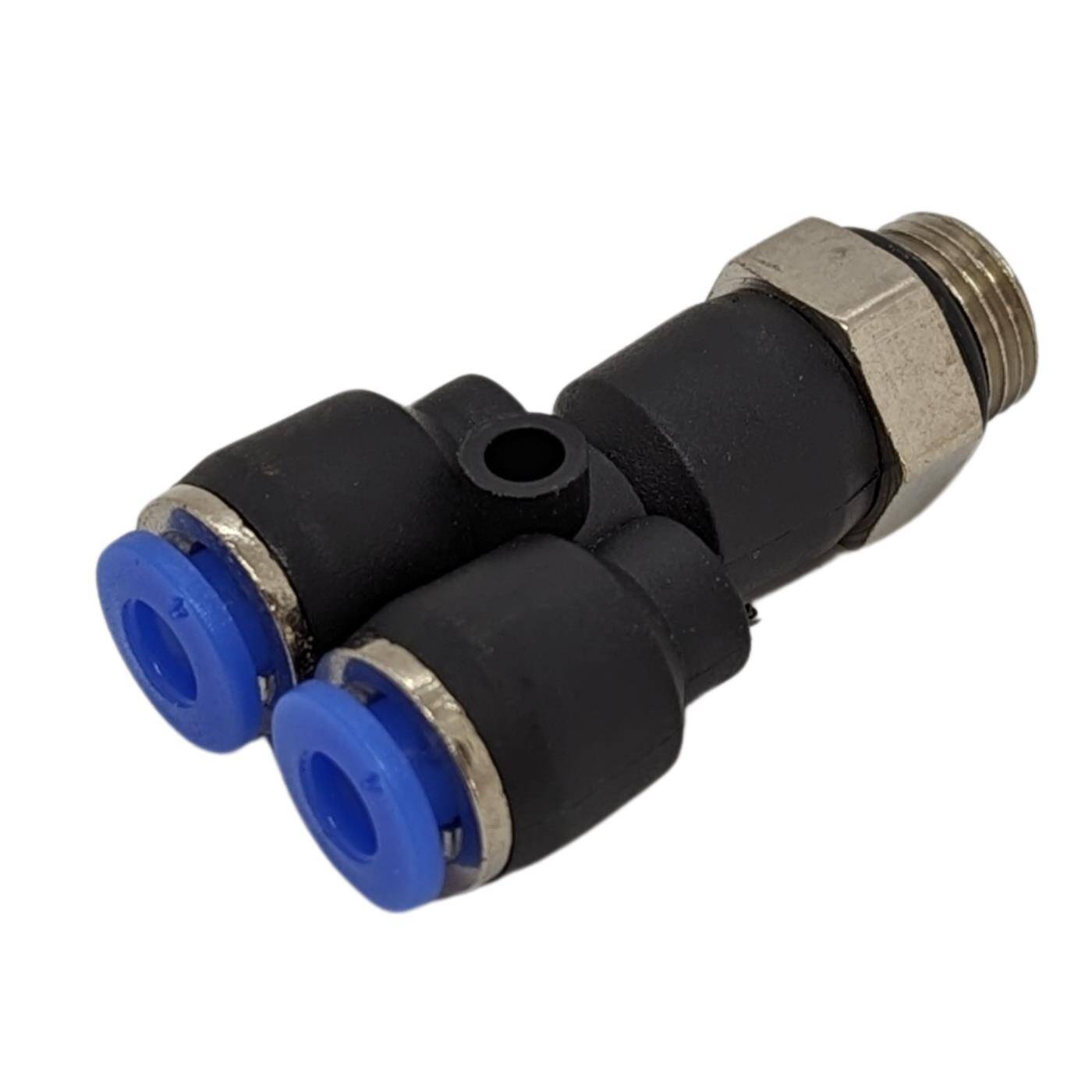 PU Schlauch Y-Steckverbinder Fitting mit Außengewinde 4mm*1/8Zoll Y-Stück Push-in pneumatischer Steckverbinder Y-Verteiler Druckluft & Automatisierung