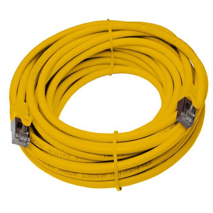 10m RJ-45 Netzwerkkabel Patchkabel CAT7 Gelb S/FTP Ethernet DSL LAN CAT.7