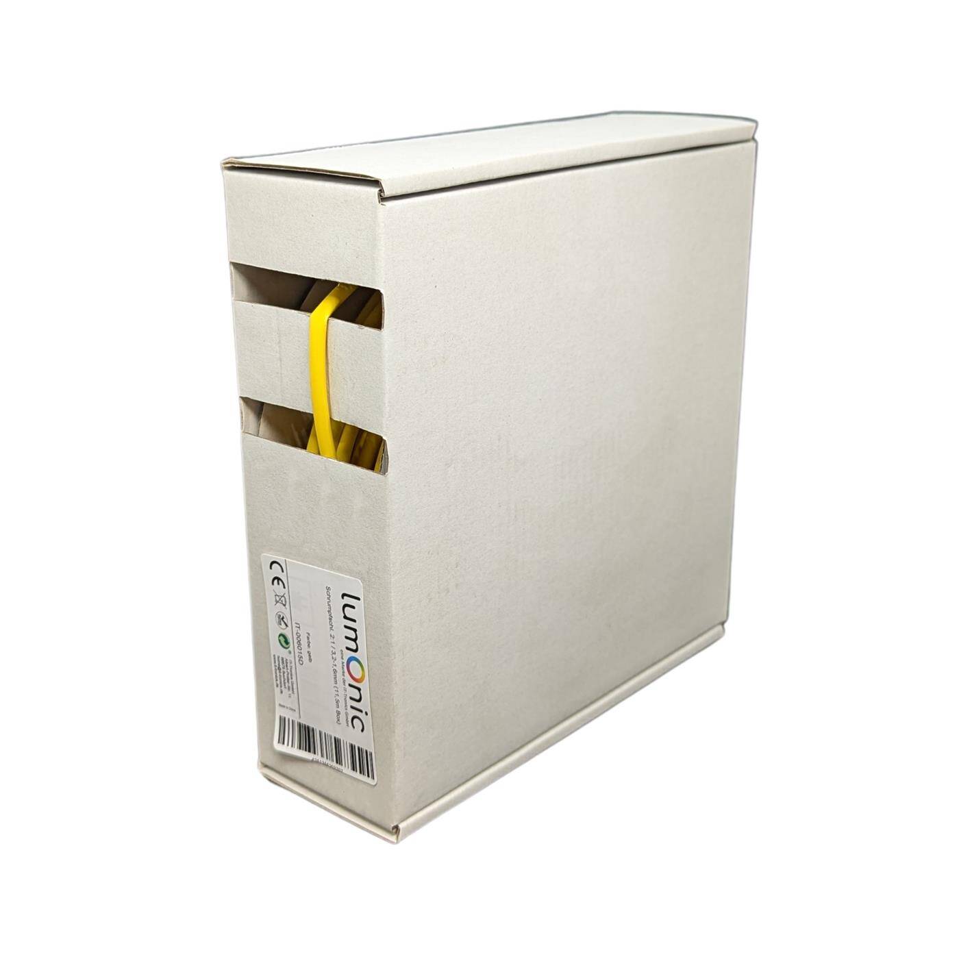 11,5m Schrumpfschlauch Box 2:1 3,2 -> 1,6mm Gelb Flexibel
