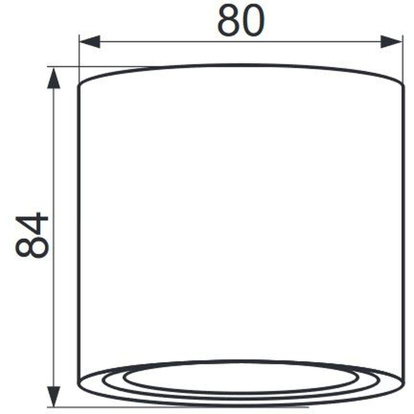 LED Surface mount frame Round 80x84mm White Aluminium Swivelling Spot GU10 MR16