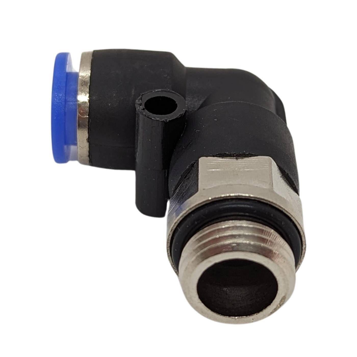 PU Schlauch 90° Steckverbinder Fitting mit Außengewinde 8mm*1/4Zoll Winkel-Verbinder L-Steckverbinder pneumatischer Steckverbinder Fitting Druckluft & Automatisierung