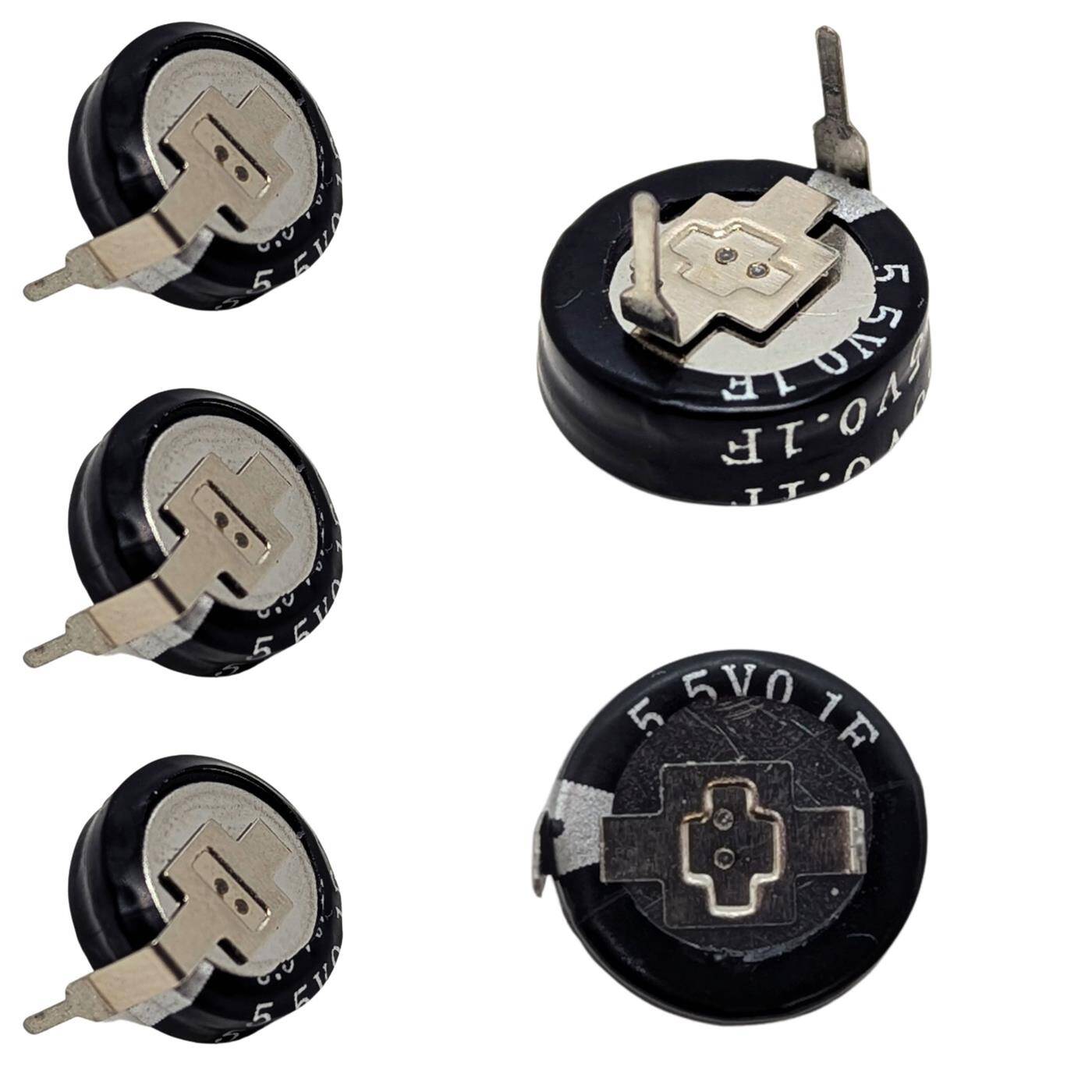 Lumonic 5x Supercap 0,1F 5,5V H-Type | EDLC for direct use, high capacity | 5.5V monoblock - no balancing necessary | Flicker protection, backup, PLC, heating