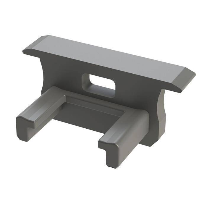 Endkappe für Lumonic Typ B LED Profile Halter Kunststoff Silber