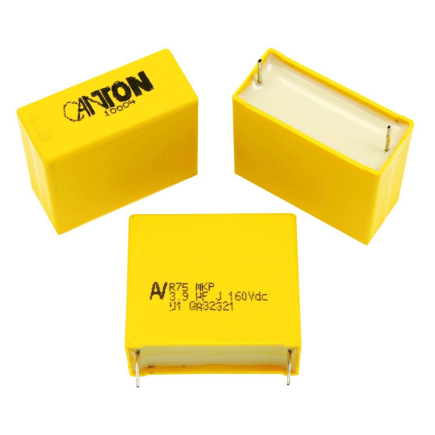 Arcotronics MKP Folien Kondensator | 3,9µF 160V DC I 2-Pin Anschluss I 2-Pin I 3,9uF, 3900nF I Kondensator für Frequenzweichen von Lautsprechern oder zur Entstörung von elektrischen Geräten