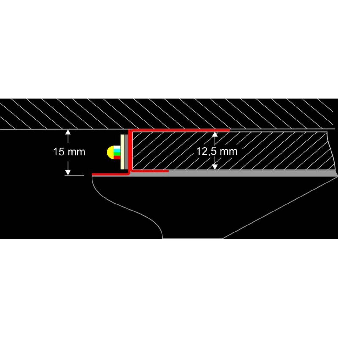 2m LED Drywall profile ADP flex for curves for free surface design for Plasterboard Steel Zinc sheet