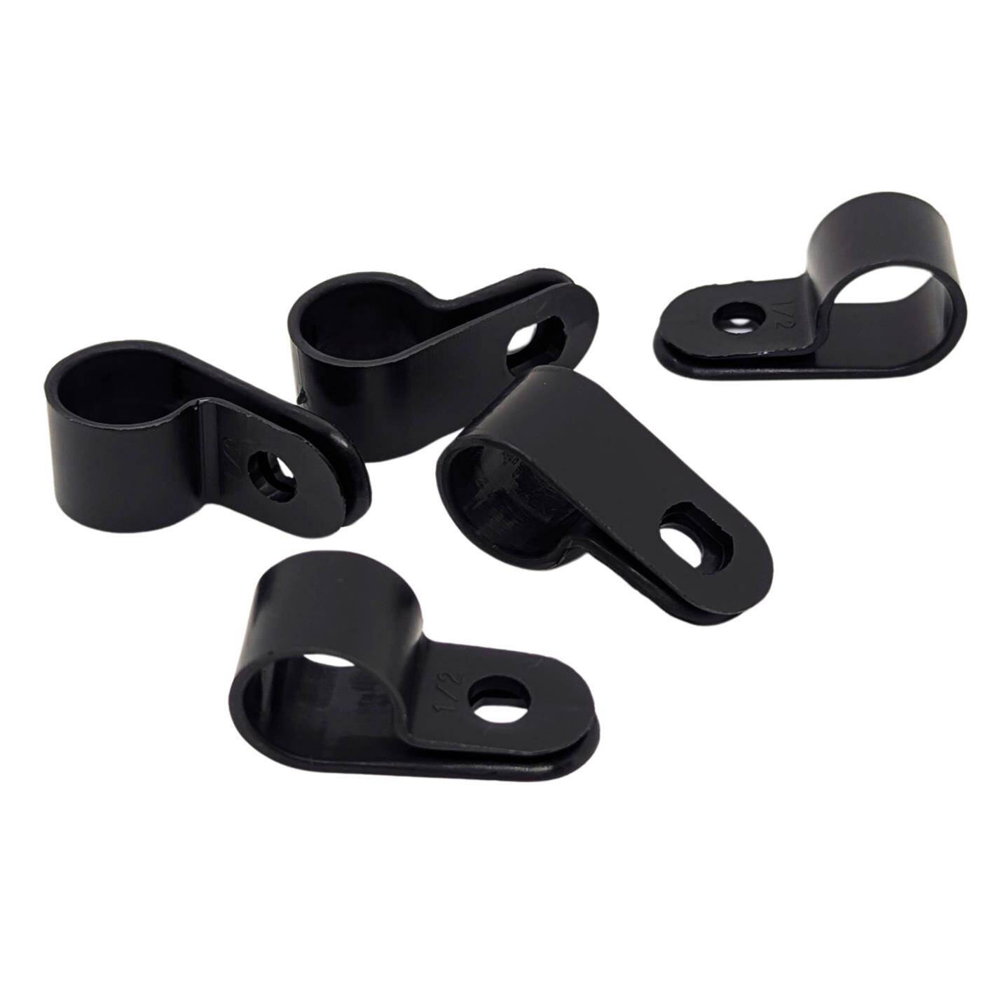 100x P-Clip für Kabel 12mm schwarz Nylon Kabelschelle Kabelhalter Chassisklemmen