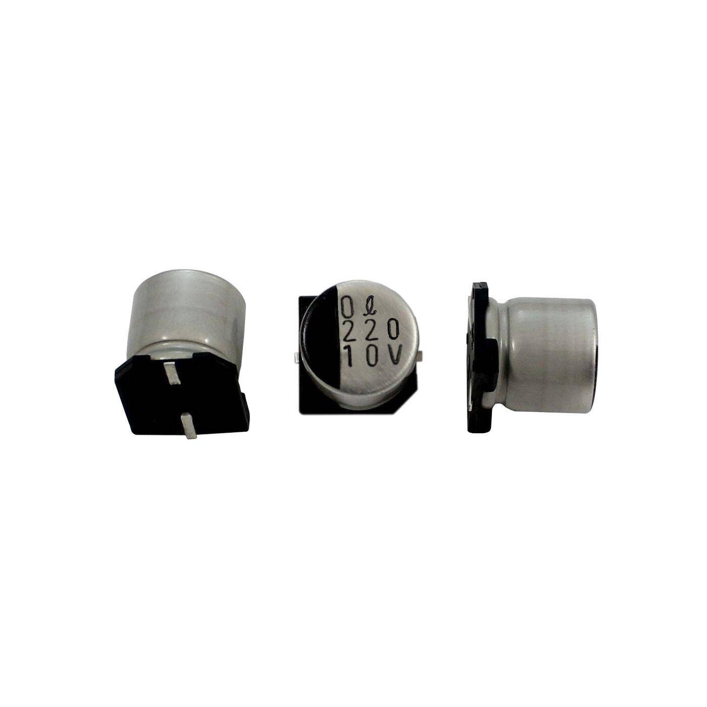 SMD Elko Kondensator 220µF 10V 85°C RV-10V221MG68U-R d8x6,5mm 220uF