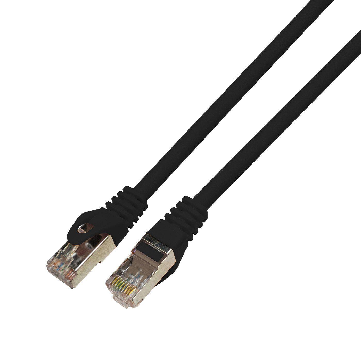 10m RJ-45 Netzwerkkabel Patchkabel CAT7 Schwarz S/FTP Ethernet DSL LAN CAT.7