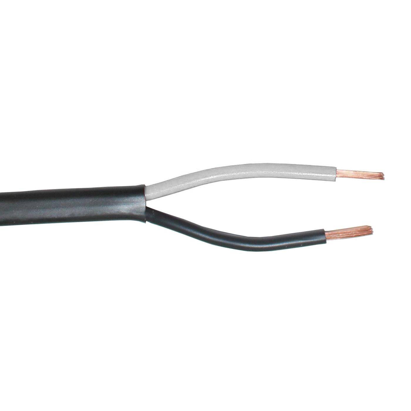 Lumonic 1m FLYY-fl Vehicle cable 2x1mm² black | 2-wire | Trailer cable | Multi-core, flat automotive cable | Oil and fuel-resistant, flame-retardant | Low voltage