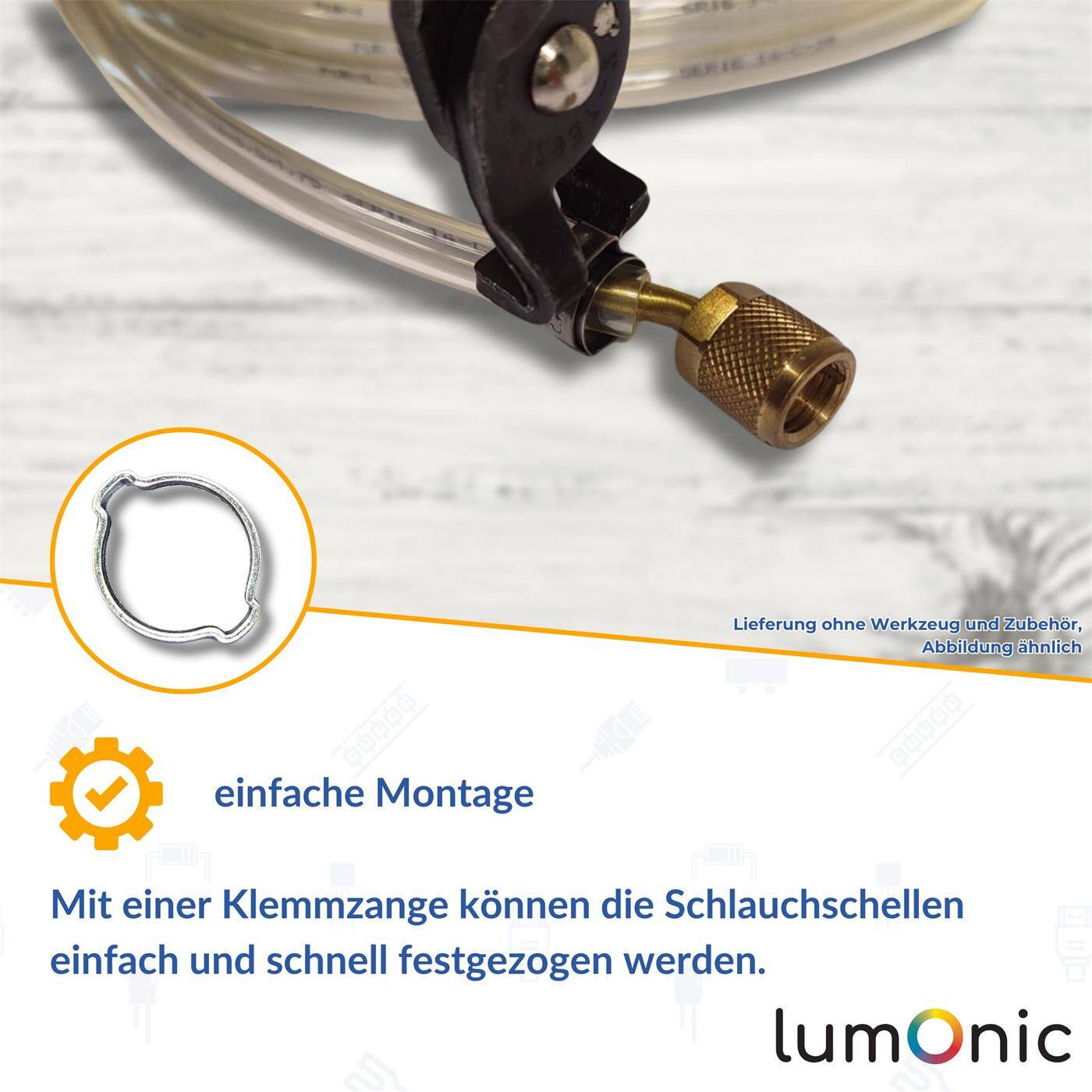 2x 2-Ohr-Schelle 17-20mm Stahl Verzinkt Zweiohrschelle Schlauchschelle für Druckluft, Rohrsysteme, Garten, KFZ