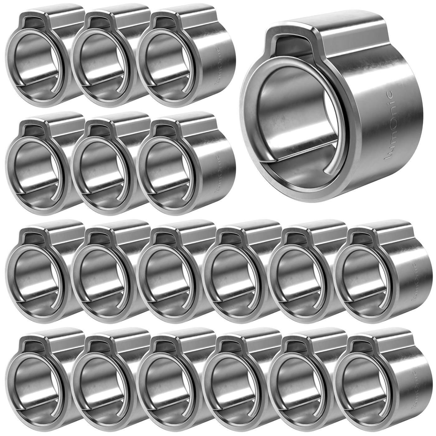 20x 1-Ohr-Schelle 5,3-6,5mm V2A Edelstahl Einohrschelle Schlauchschelle für Druckluft, Rohrsysteme, Garten, KFZ