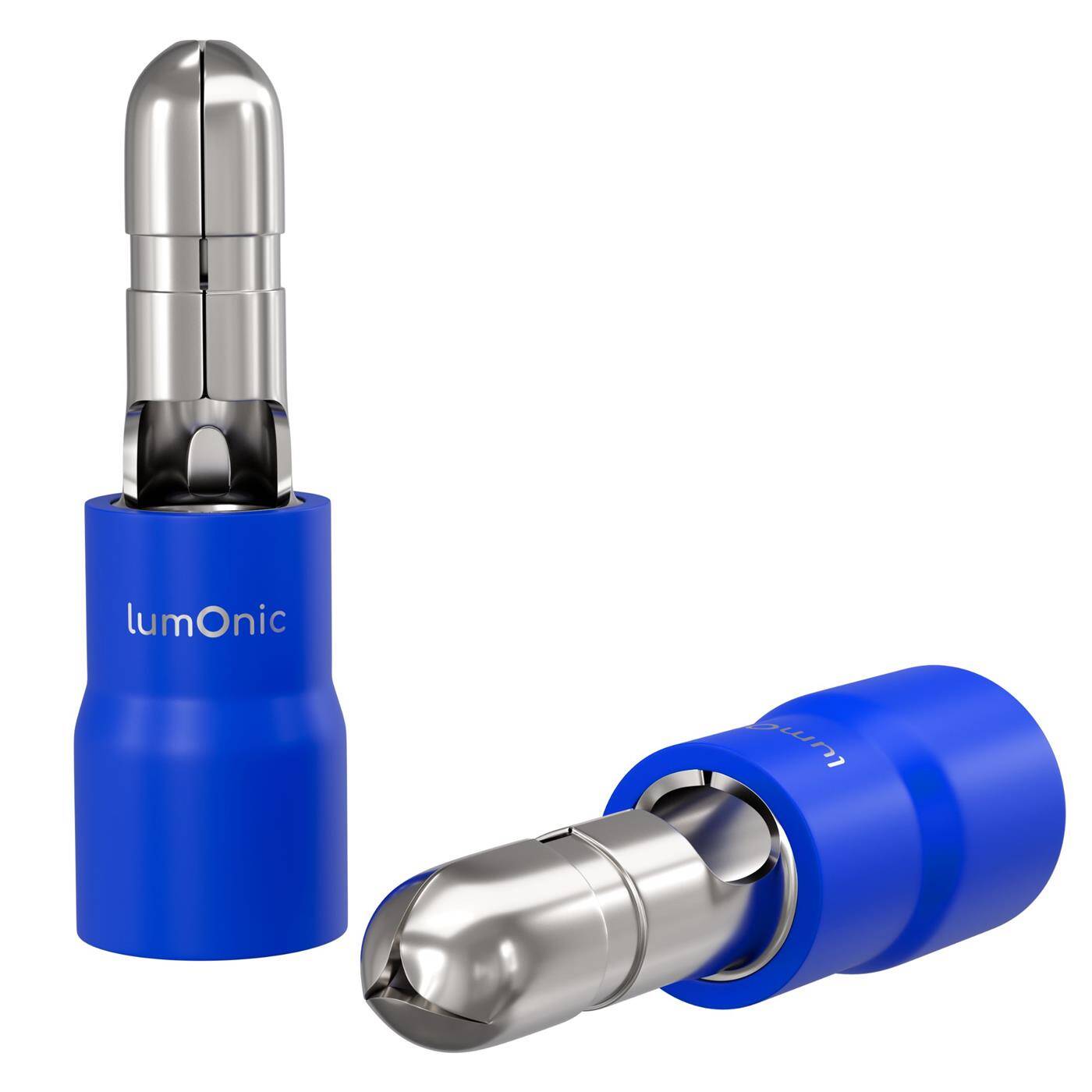 25x Rundstecker vollisoliert 1,5-2,5mm² Stiftdurchmesser 4mm Blau Steckverbinder Zinn