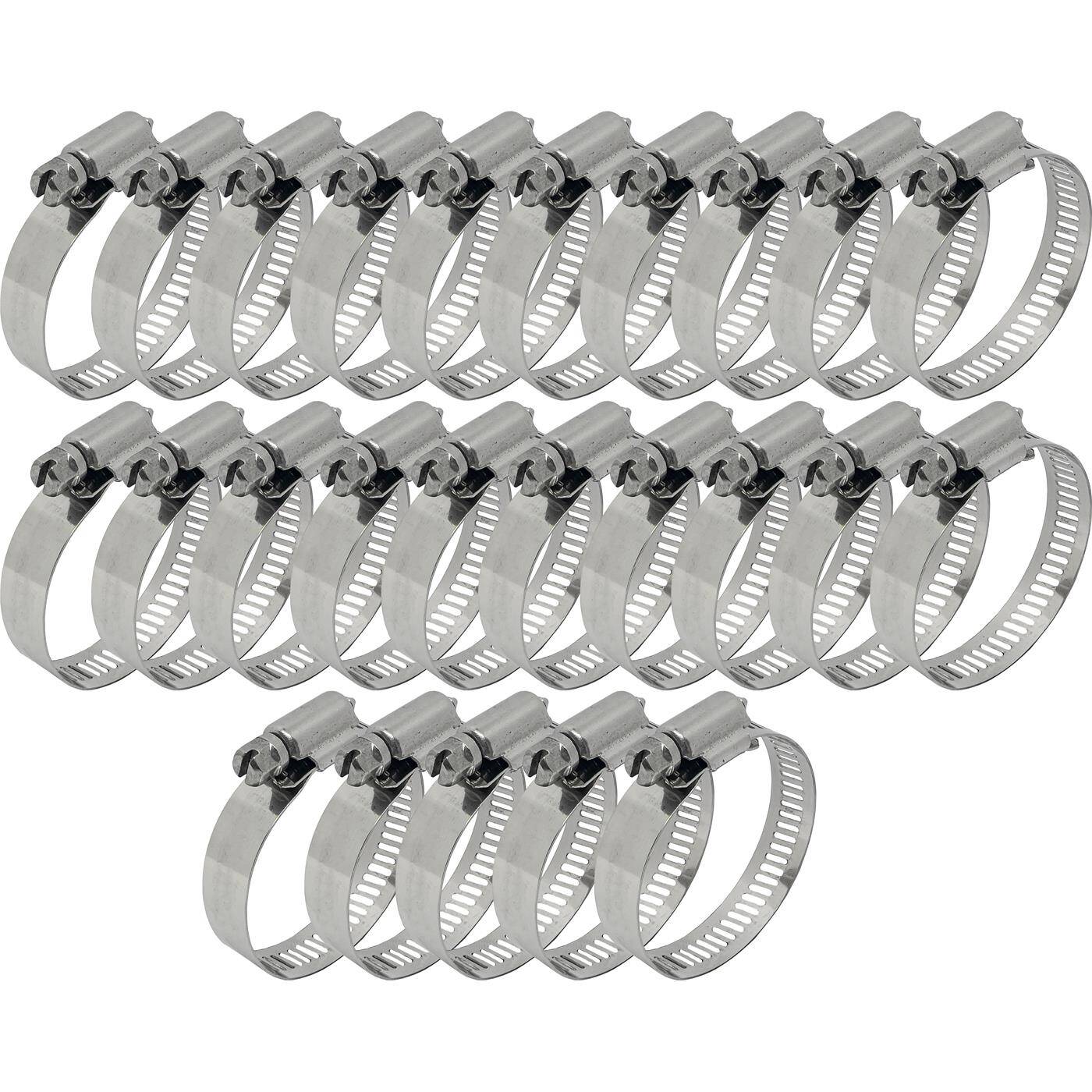 25x Schlauchschelle Edelstahl V2A 201 27-51mm Rohrschelle Schlauchklemme