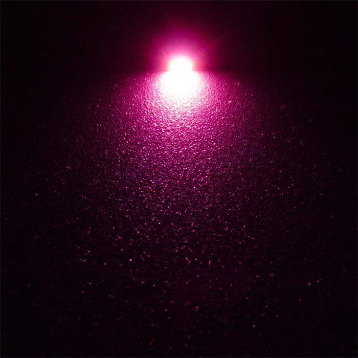 10x Superhelle LEDs SMD 0402 pink mit Kupferlackdraht 20cm + 12V Vorwiderstand